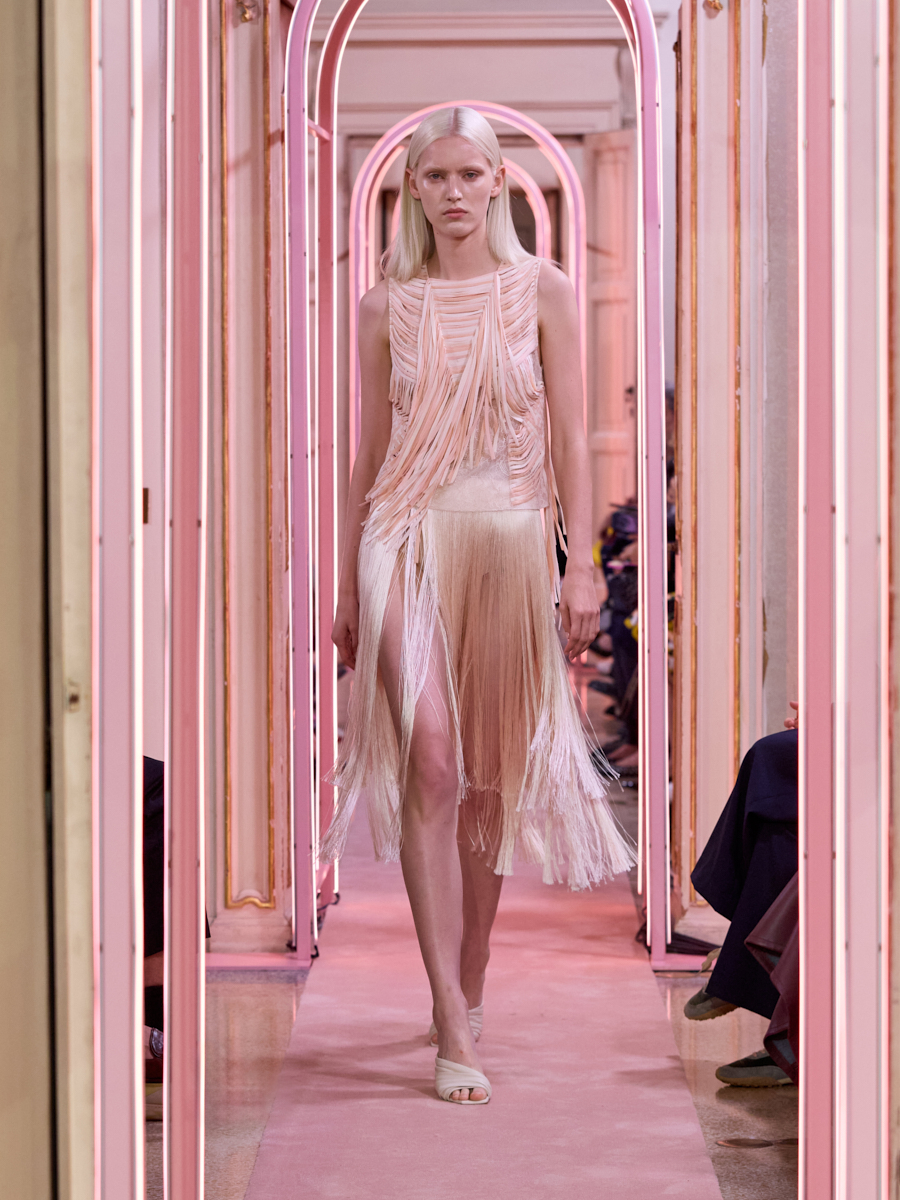 ELISABETTA FRANCHI ボディースーツ レースフリル ストレッチ