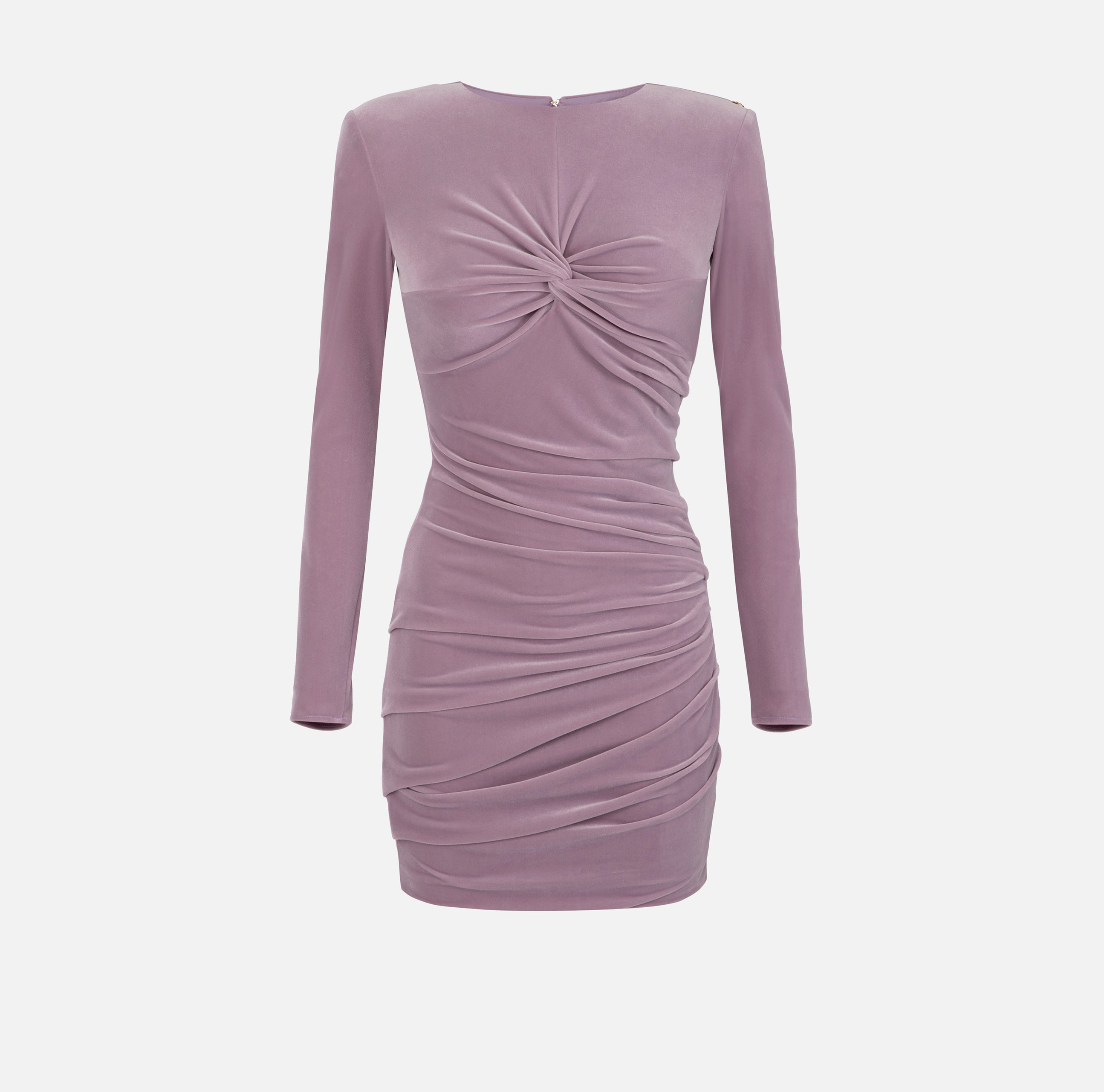 ELISABETTA FRANCHI: shirt dress with monogram print - Lavander