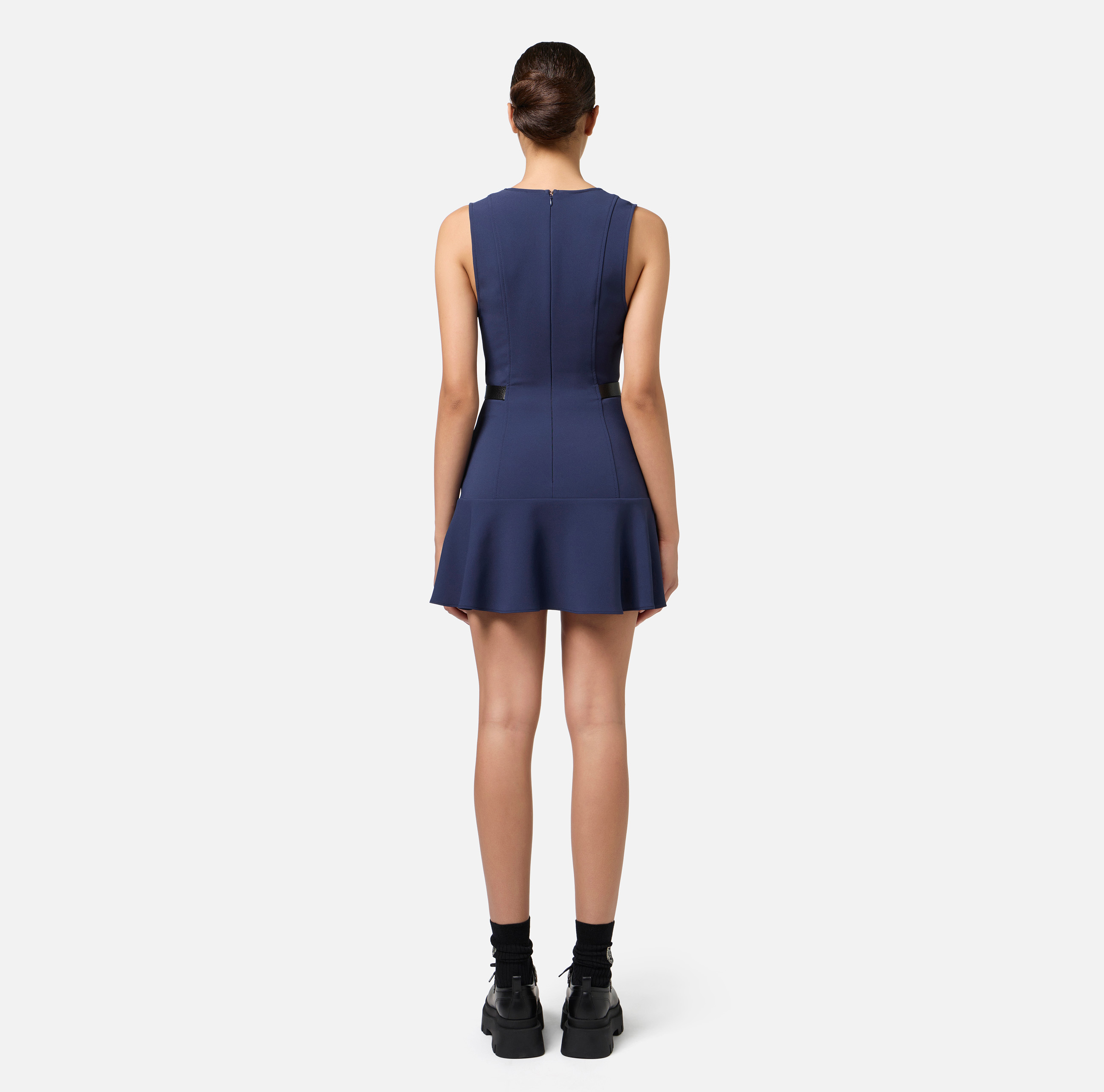 Stretch crêpe mini-dress with lacing | Elisabetta Franchi