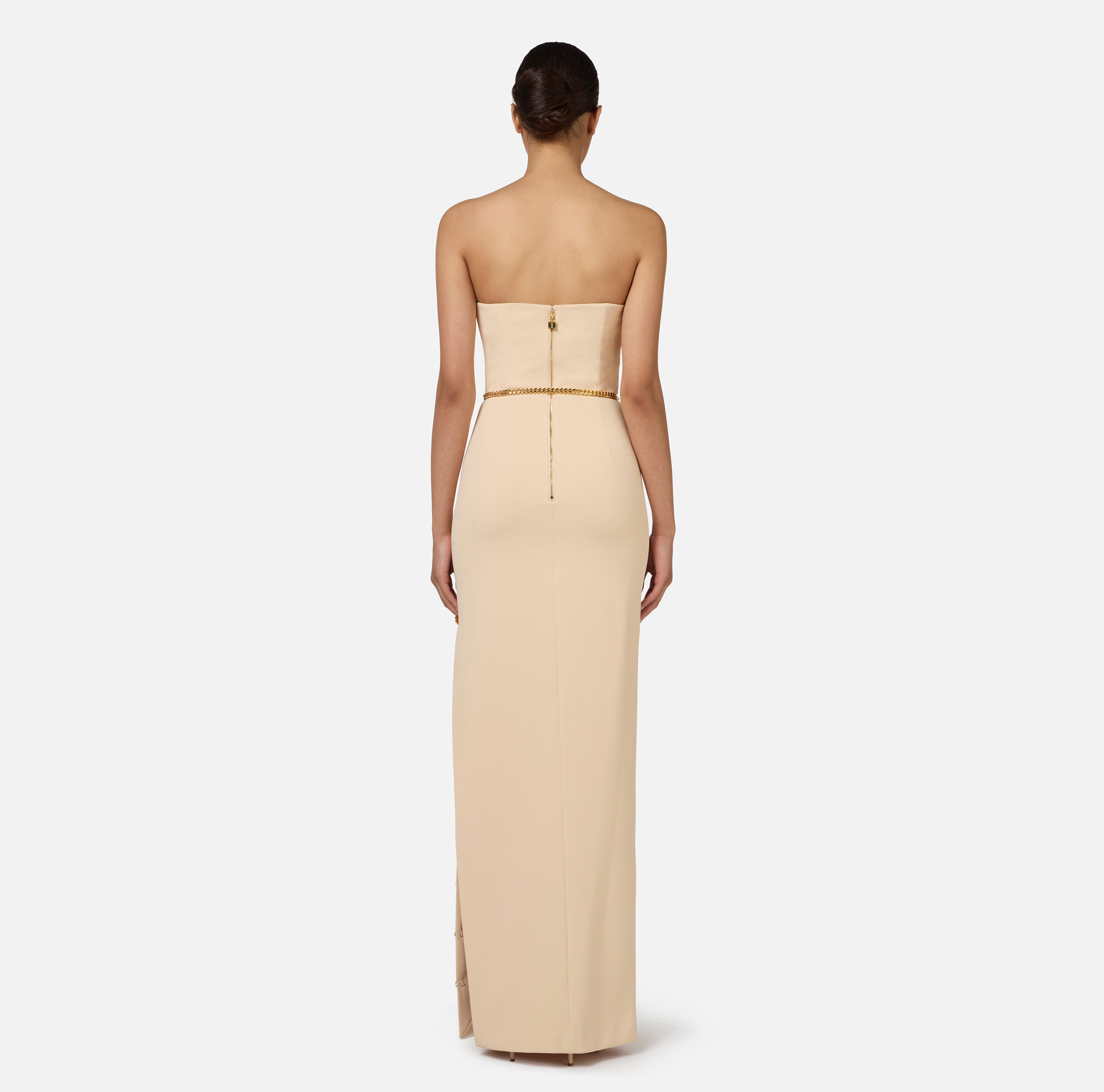 スカート ELISABETTA FRANCHI DOUBLE CREPE SKIRT WITH TUXEDO DETAILS Skirt in double-layer crêpe fabric with tuxedo details