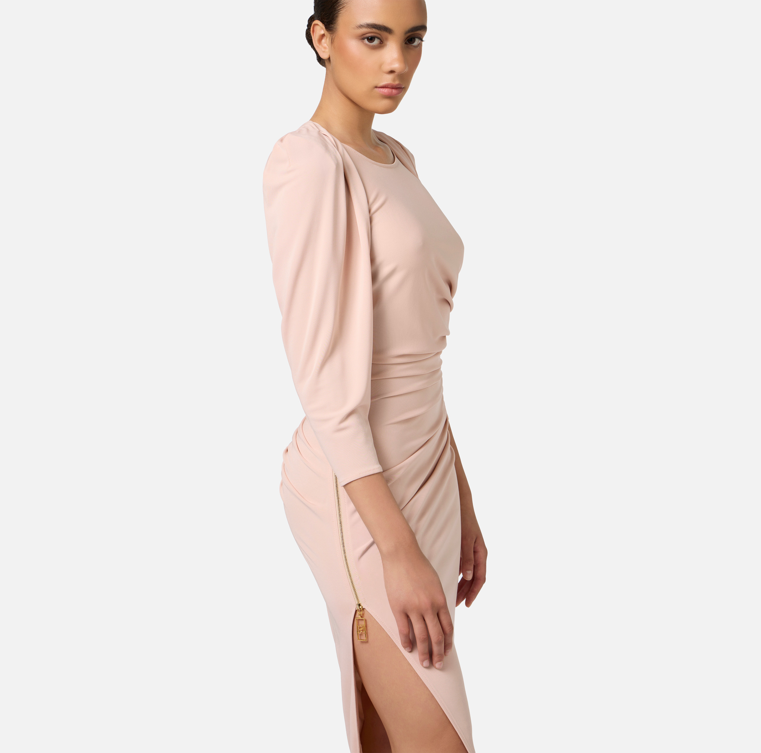 Jersey midi dress with side zip | Elisabetta Franchi