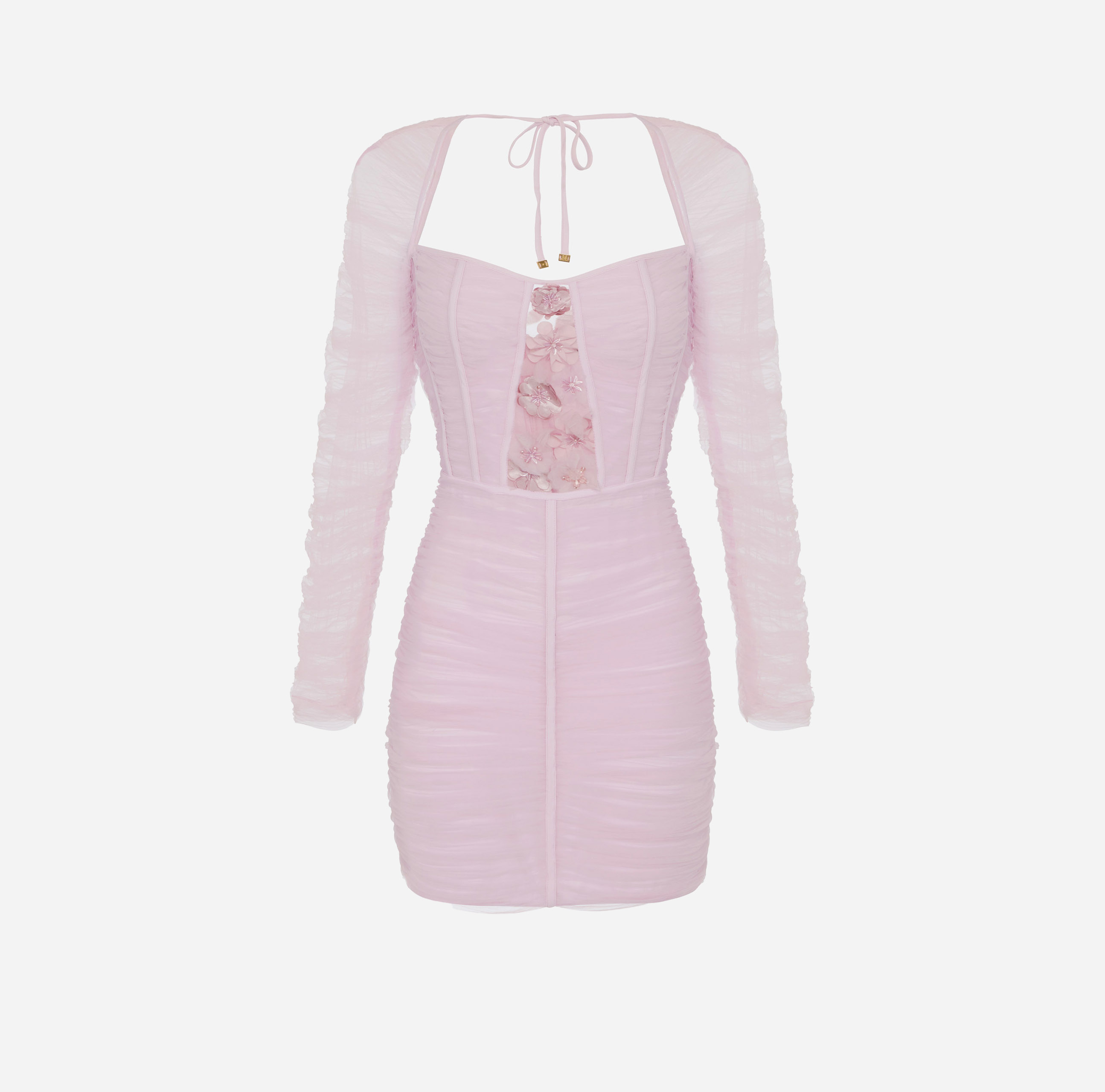 elisabetta franchi Robe en tulle avec fleurs 3D