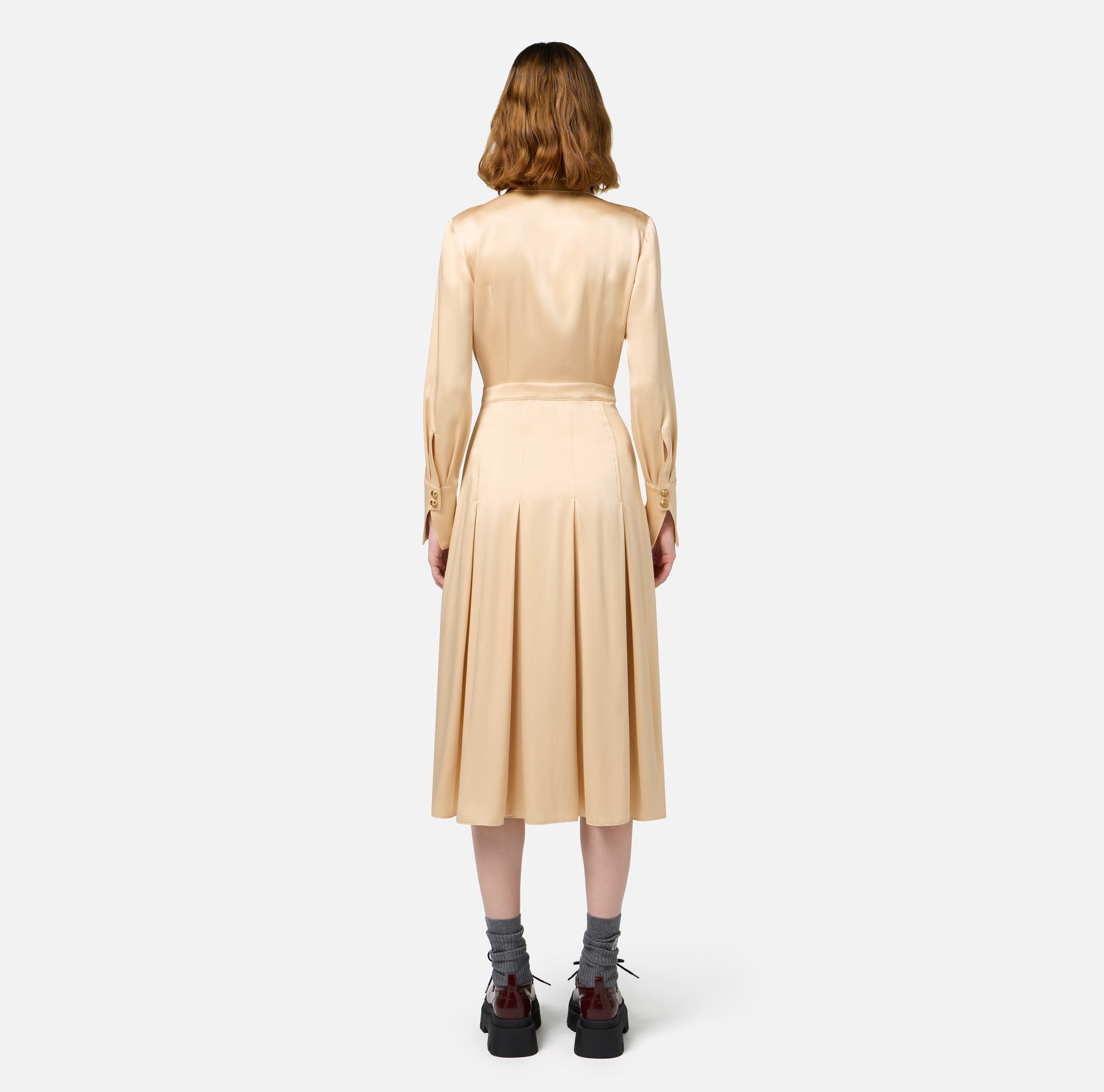 Crêpe shirt-dress with pockets | Elisabetta Franchi