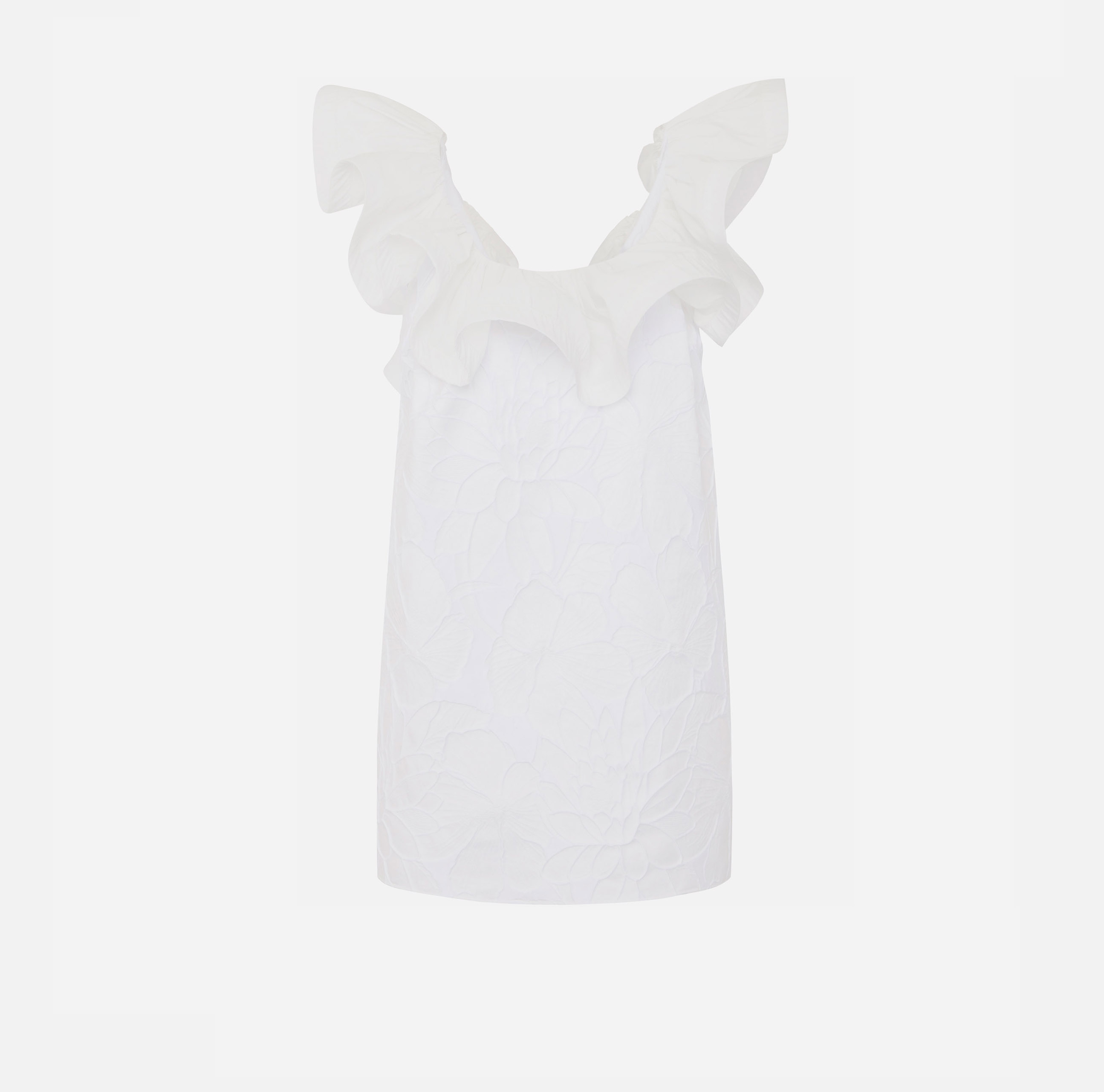 Floral jacquard dress with ruffles | Elisabetta Franchi