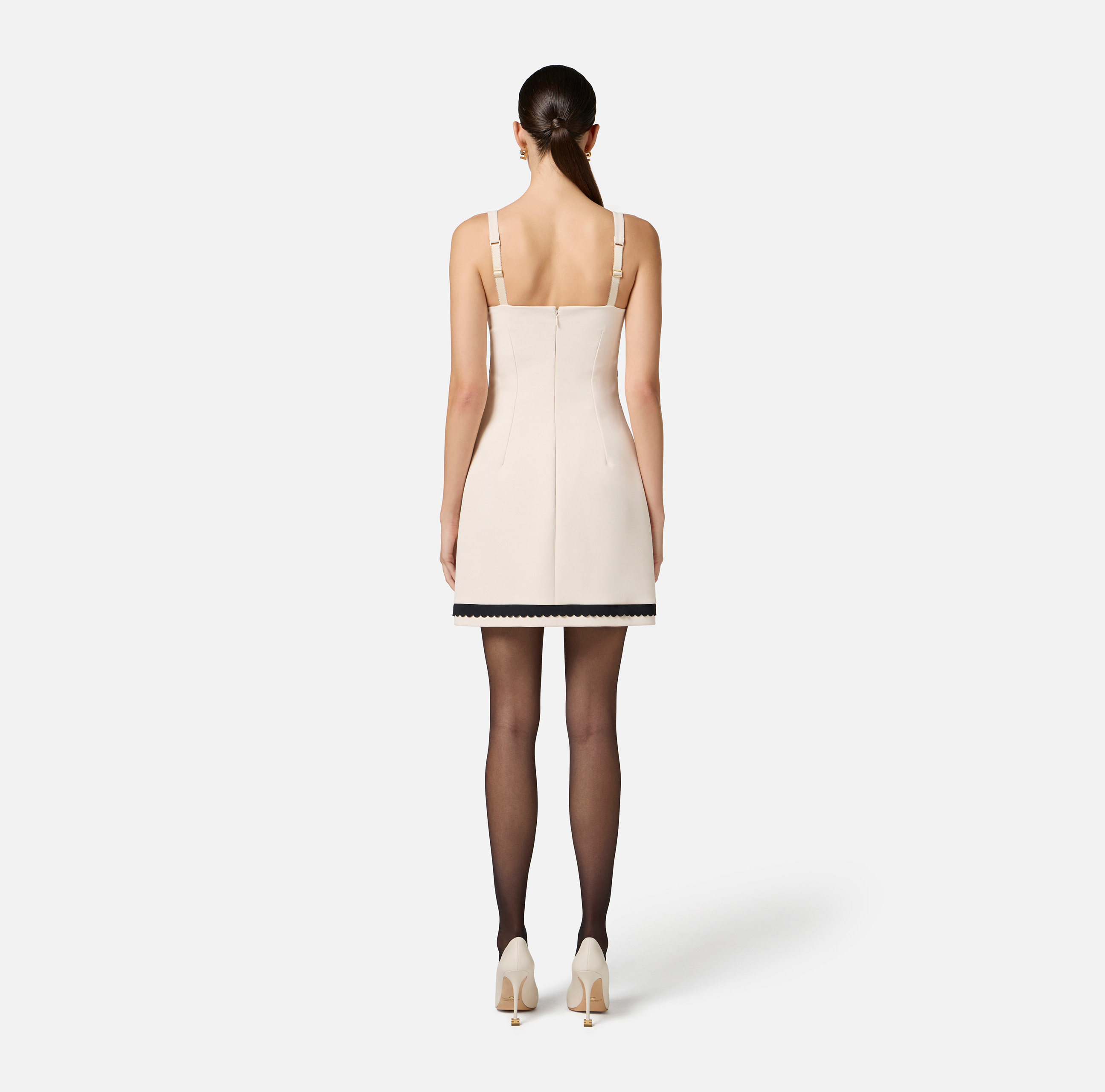 AB72952E2 Elisabetta Franchi Dress In Double Light Crêpe