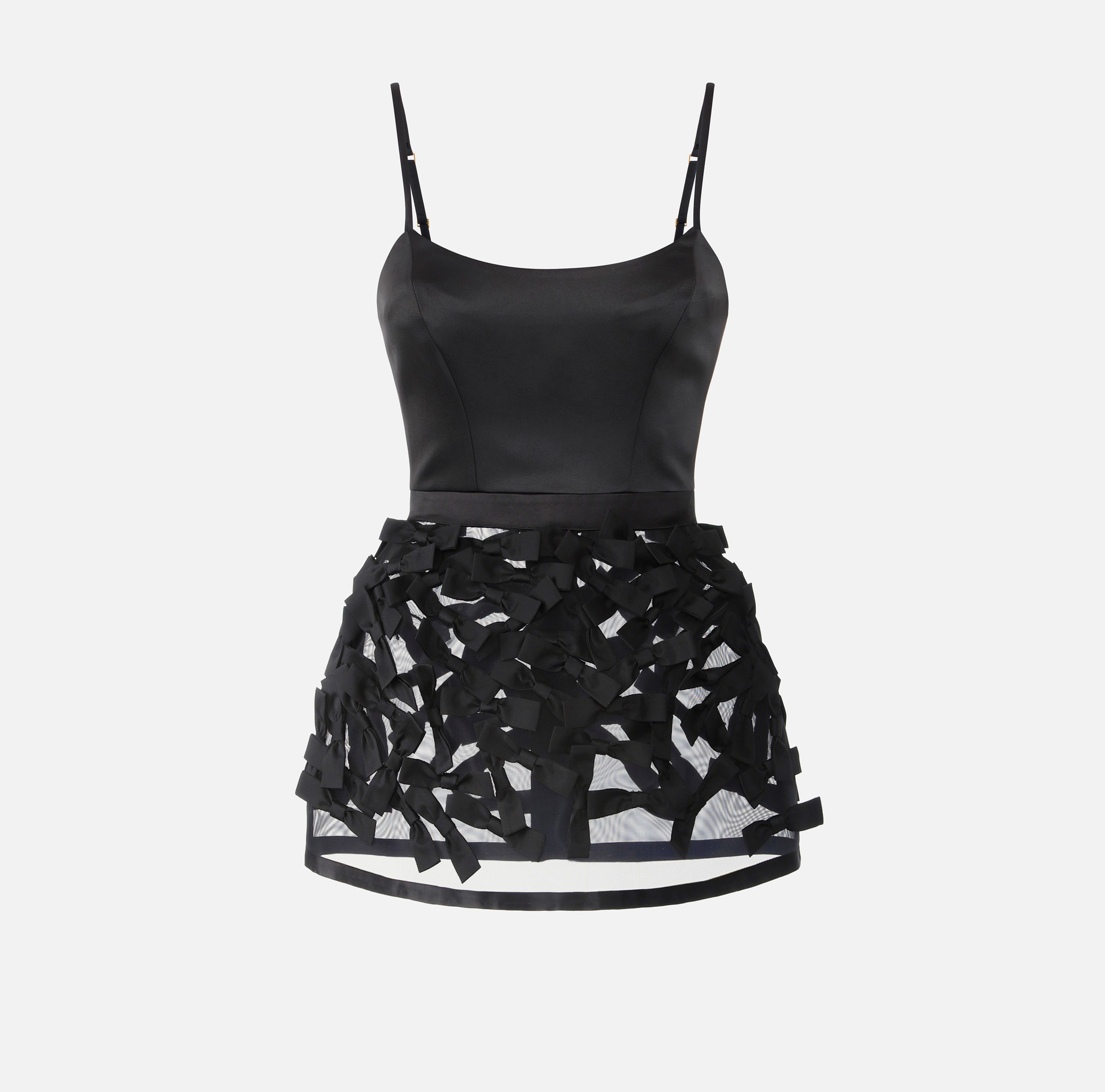 elisabetta franchi Robe en duchesse avec nœuds en satin