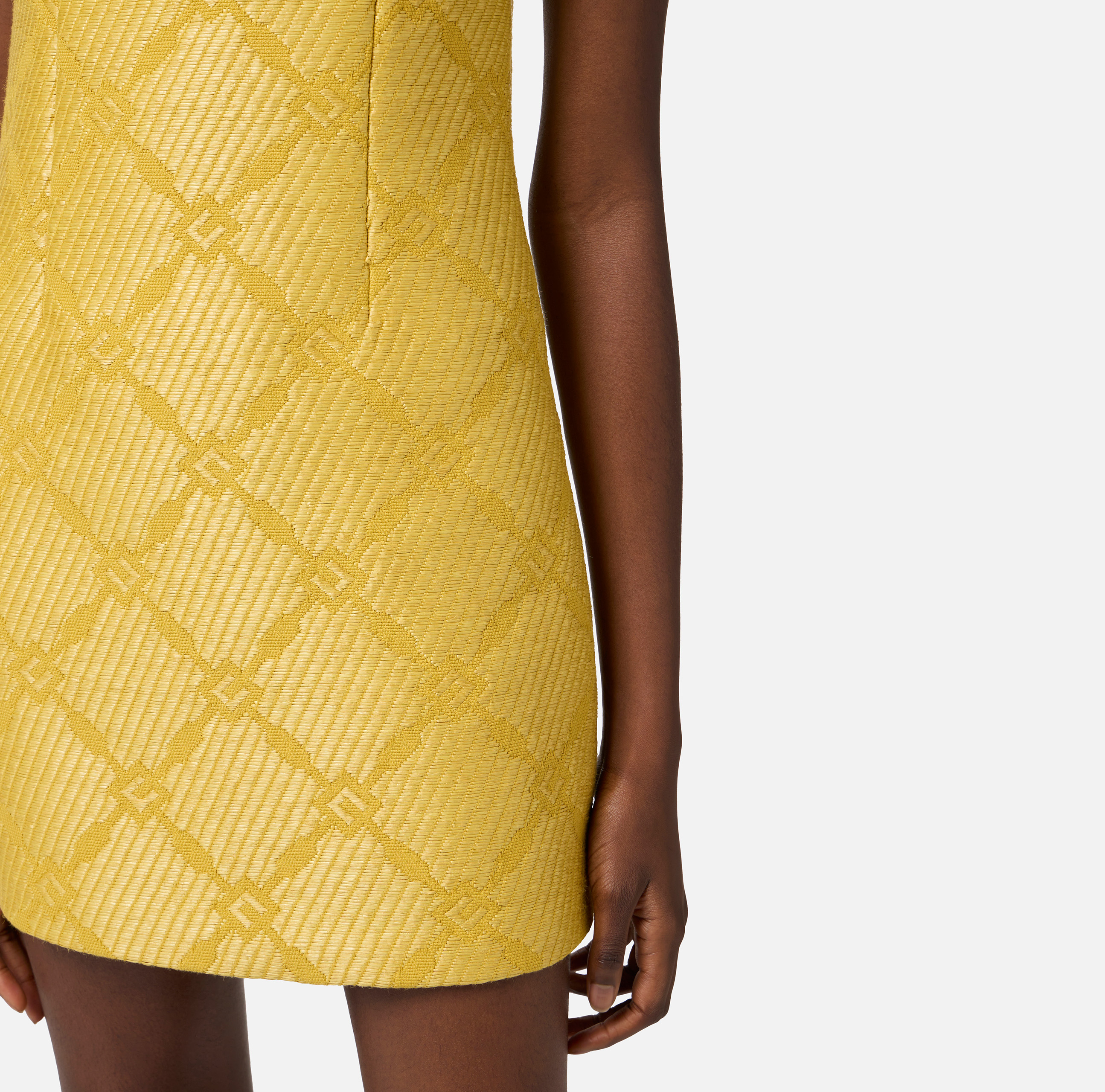 Raffia and tulle dress with diamonds | Elisabetta Franchi