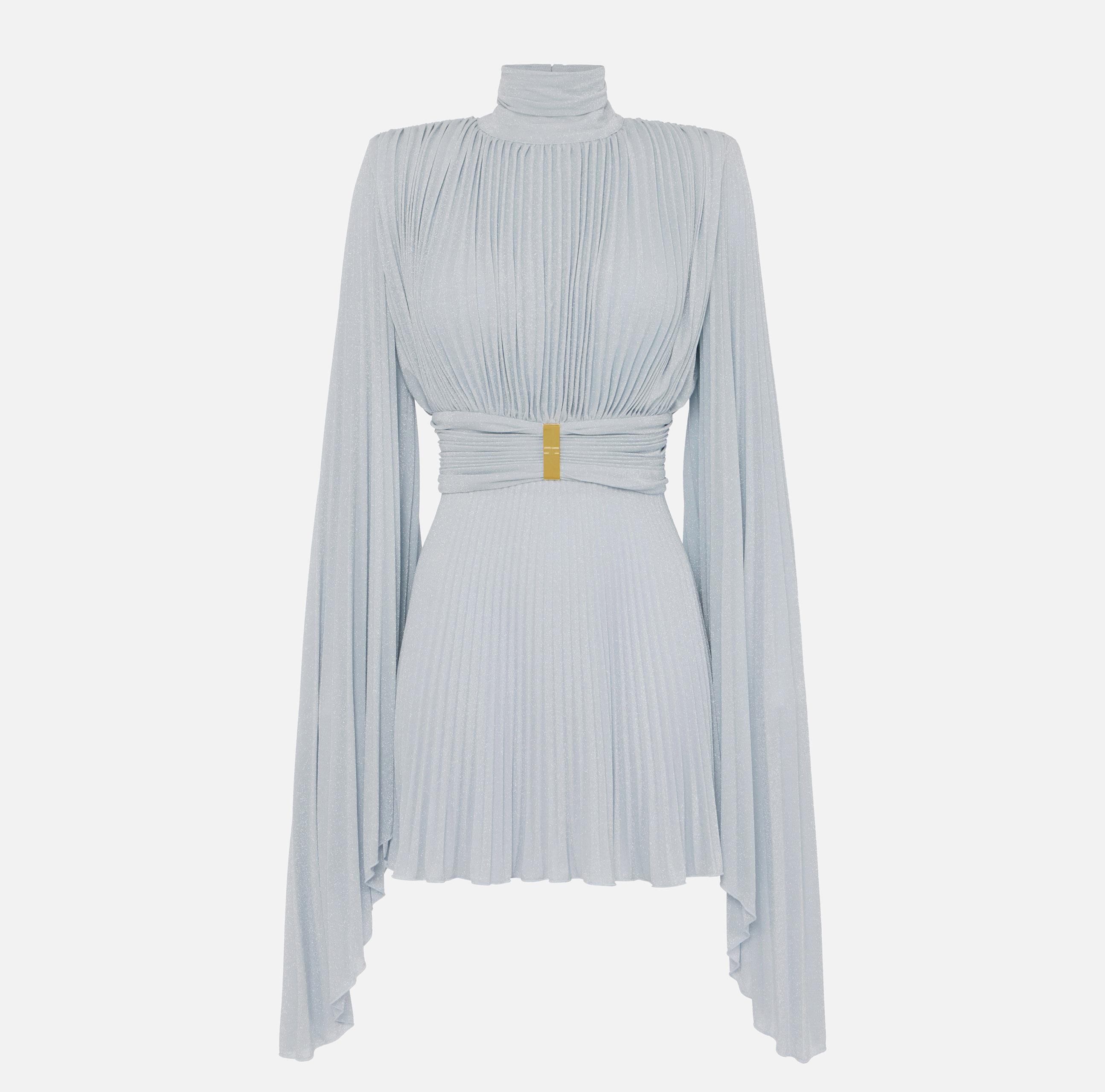 elisabetta franchi Robe en jersey lurex avec manches asymétriques