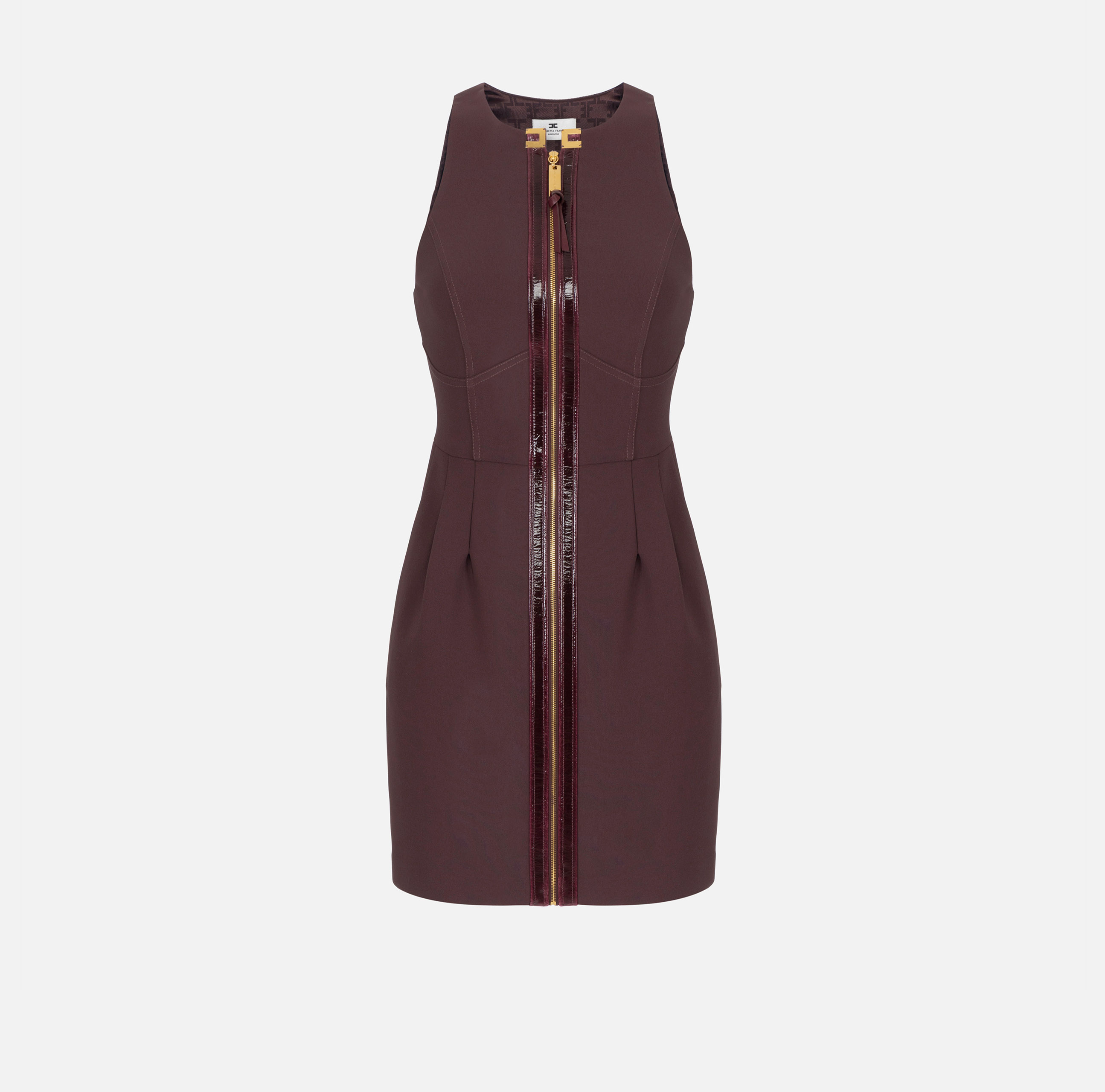 ELISABETTA FRANCHI フロントフリルミニワンピース ドレス 38 Mini Dresses Elisabetta Franchi: Elegant Short Dresses, for