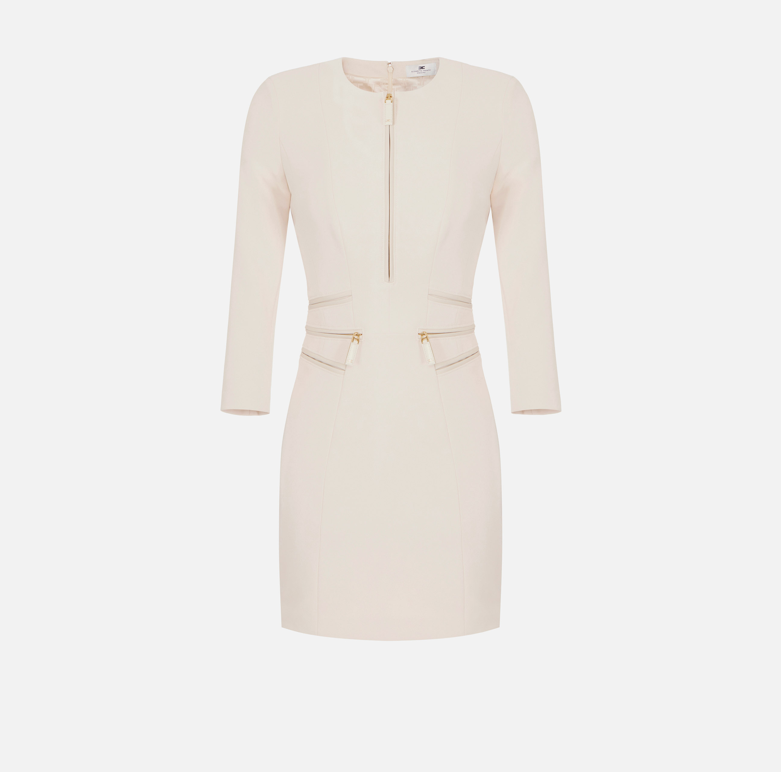 Dress in double layer crêpe with zip | Elisabetta Franchi