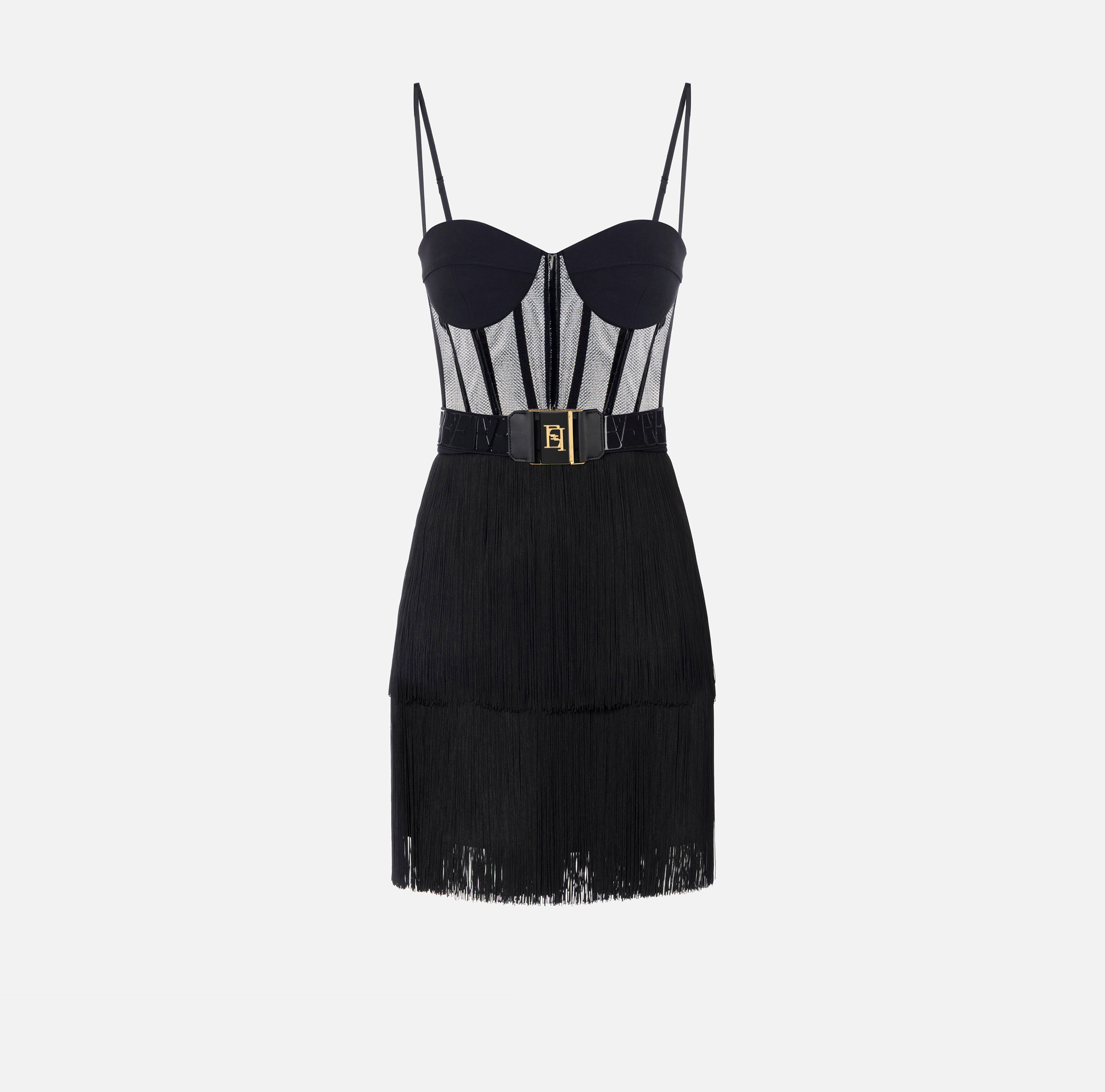 ☆ELISABETTA FRANCHI ブラックミニドレス ☆ELISABETTA FRANCHI ブラック ミニドレス