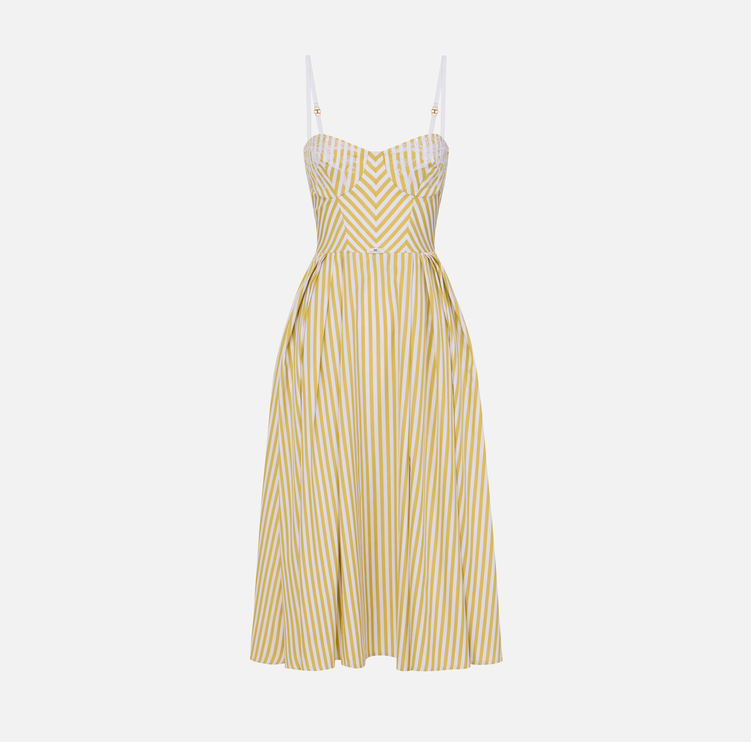 ワンピース ELISABETTA FRANCHI COTTON POPLIN DRESS WITH LOGO DETAIL ABT5252E2_DC8_6_D.jpg