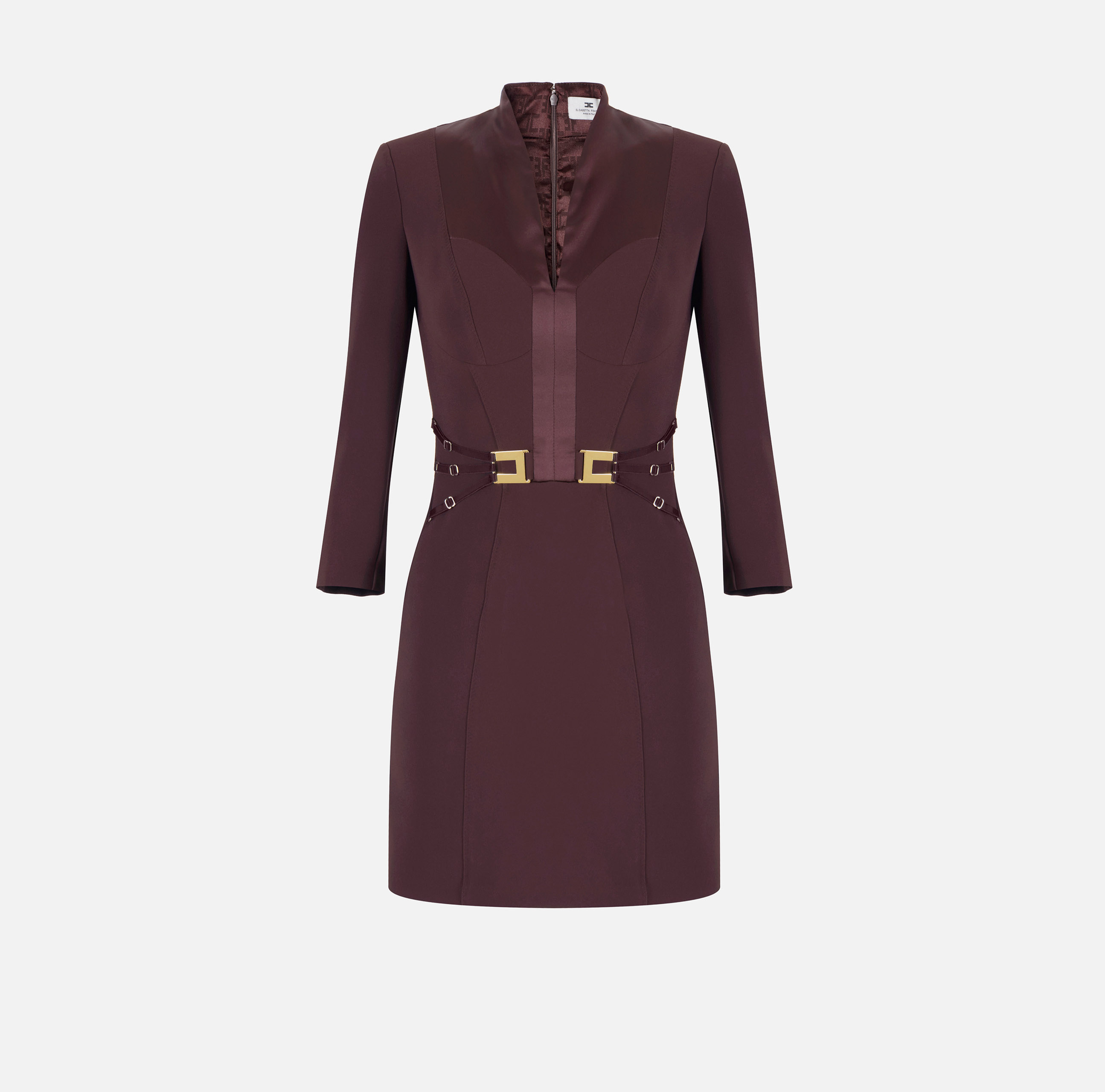 elisabetta franchi burgundy dress ELISABETTA FRANCHI DRESS AB81056E2 main image 0