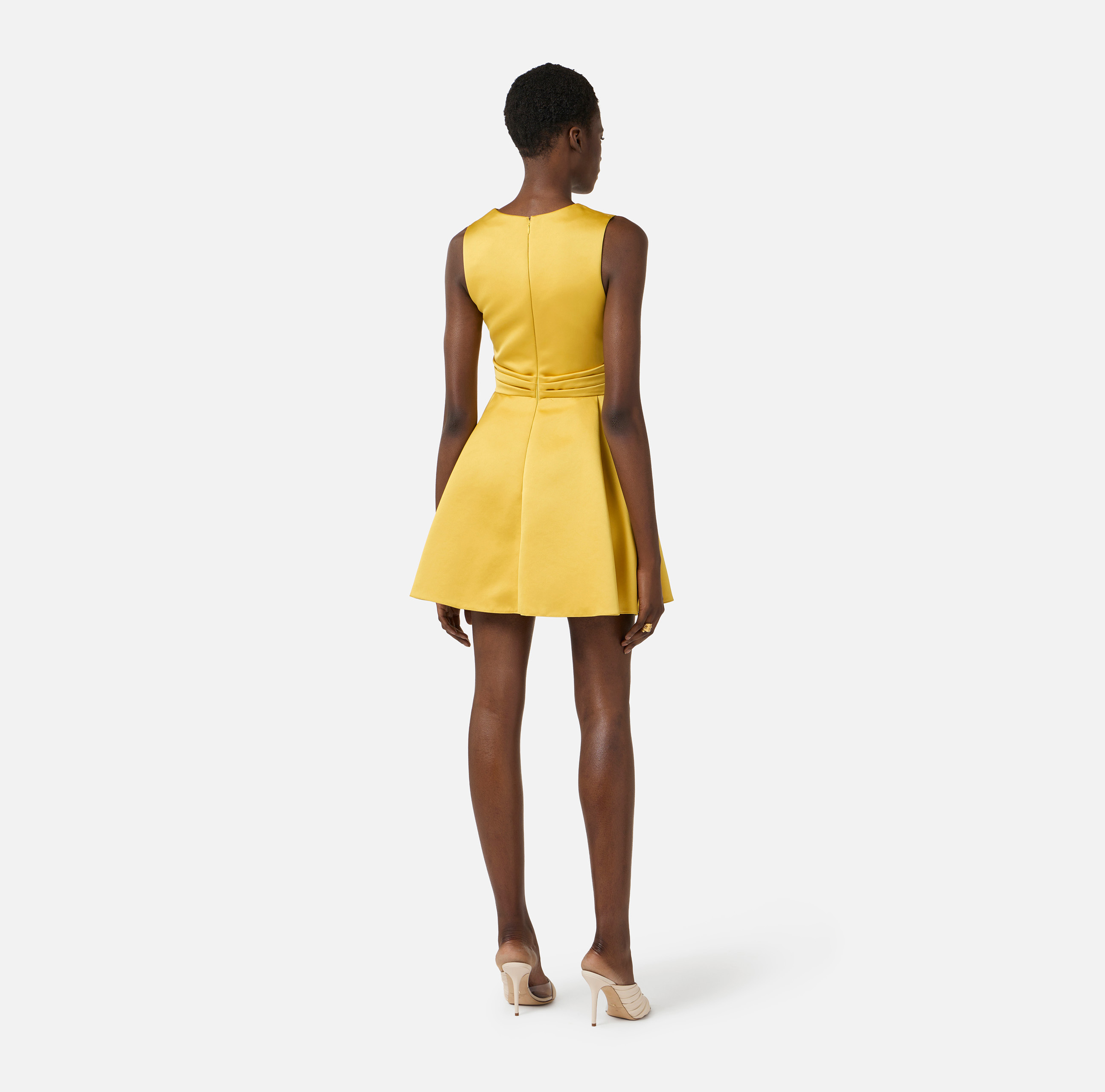 Duchess satin dress with jewel detail | Elisabetta Franchi