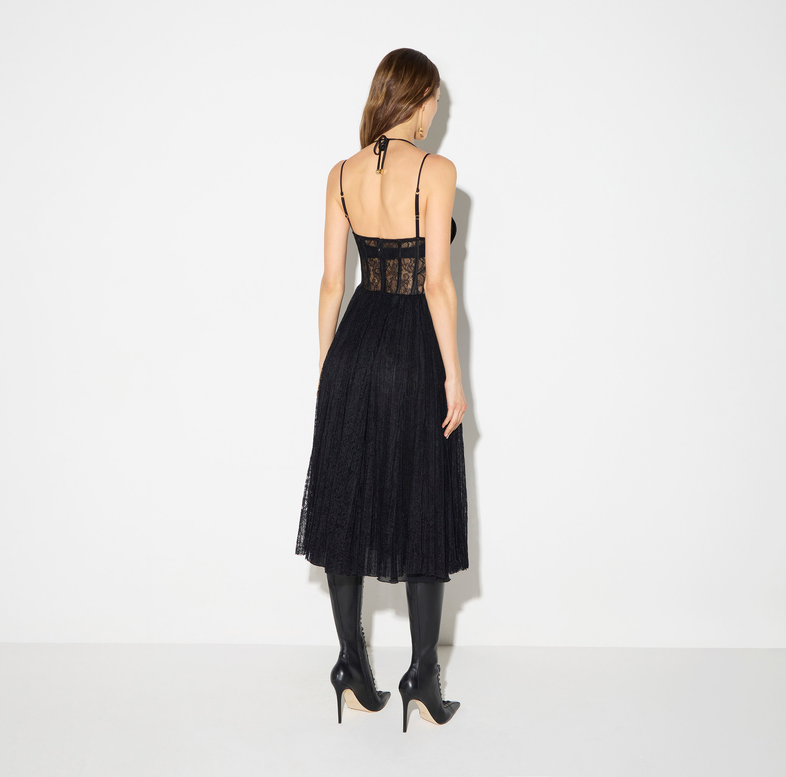 elisabetta franchi lace dress Dress in floral lace