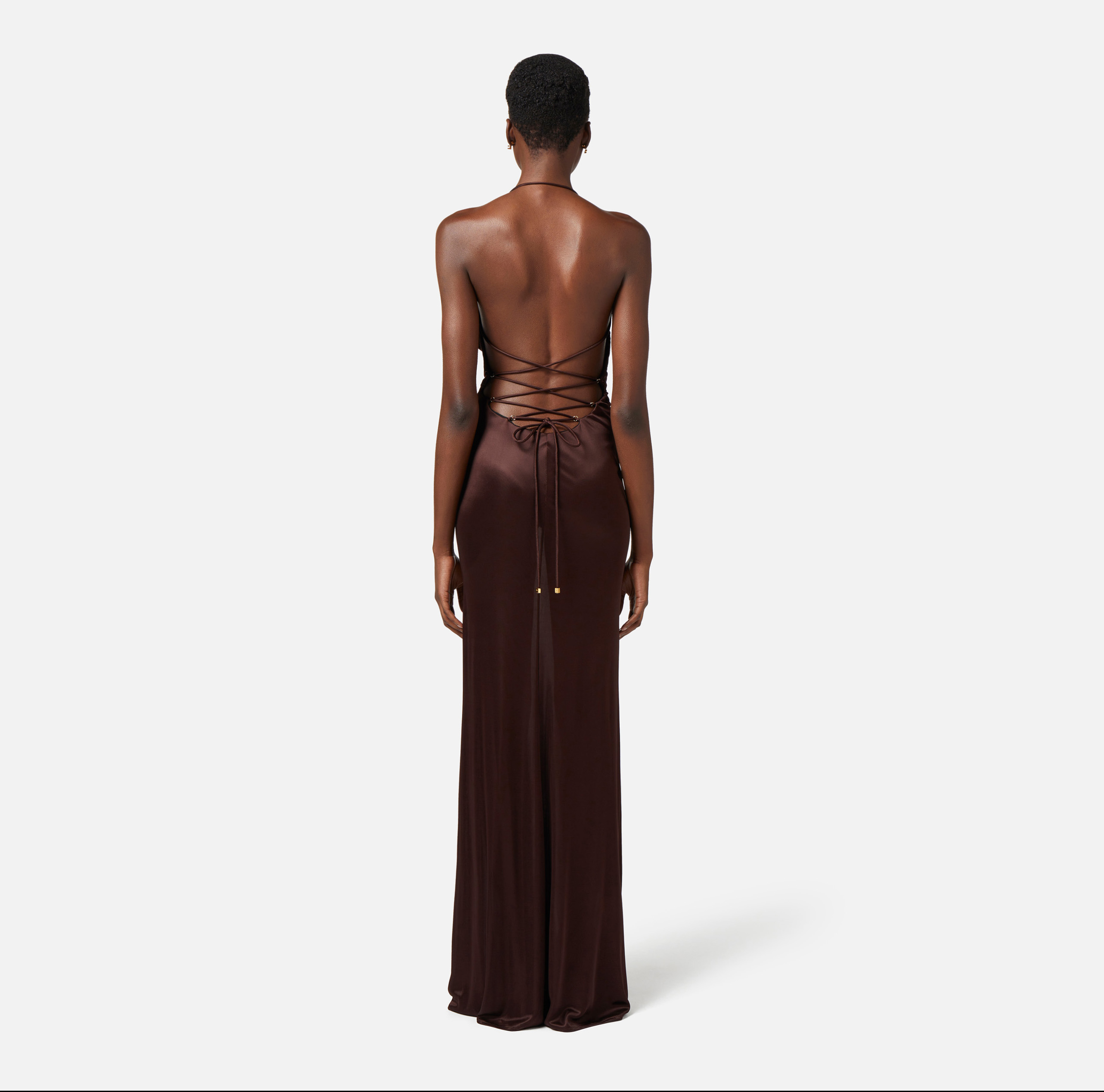 Red Carpet jersey dress with bare back | Elisabetta Franchi