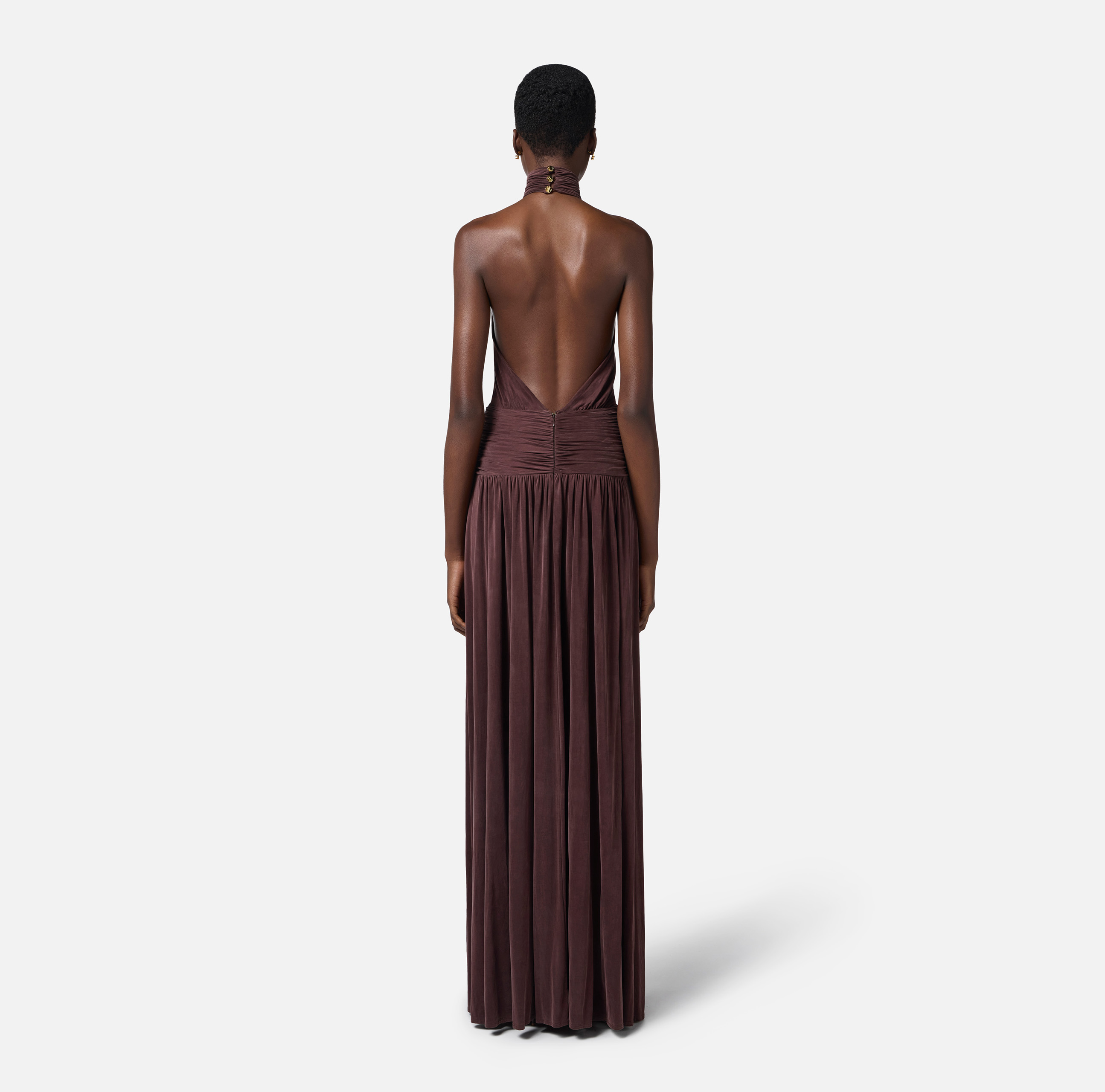 Red Carpet jersey dress with back neckline | Elisabetta Franchi