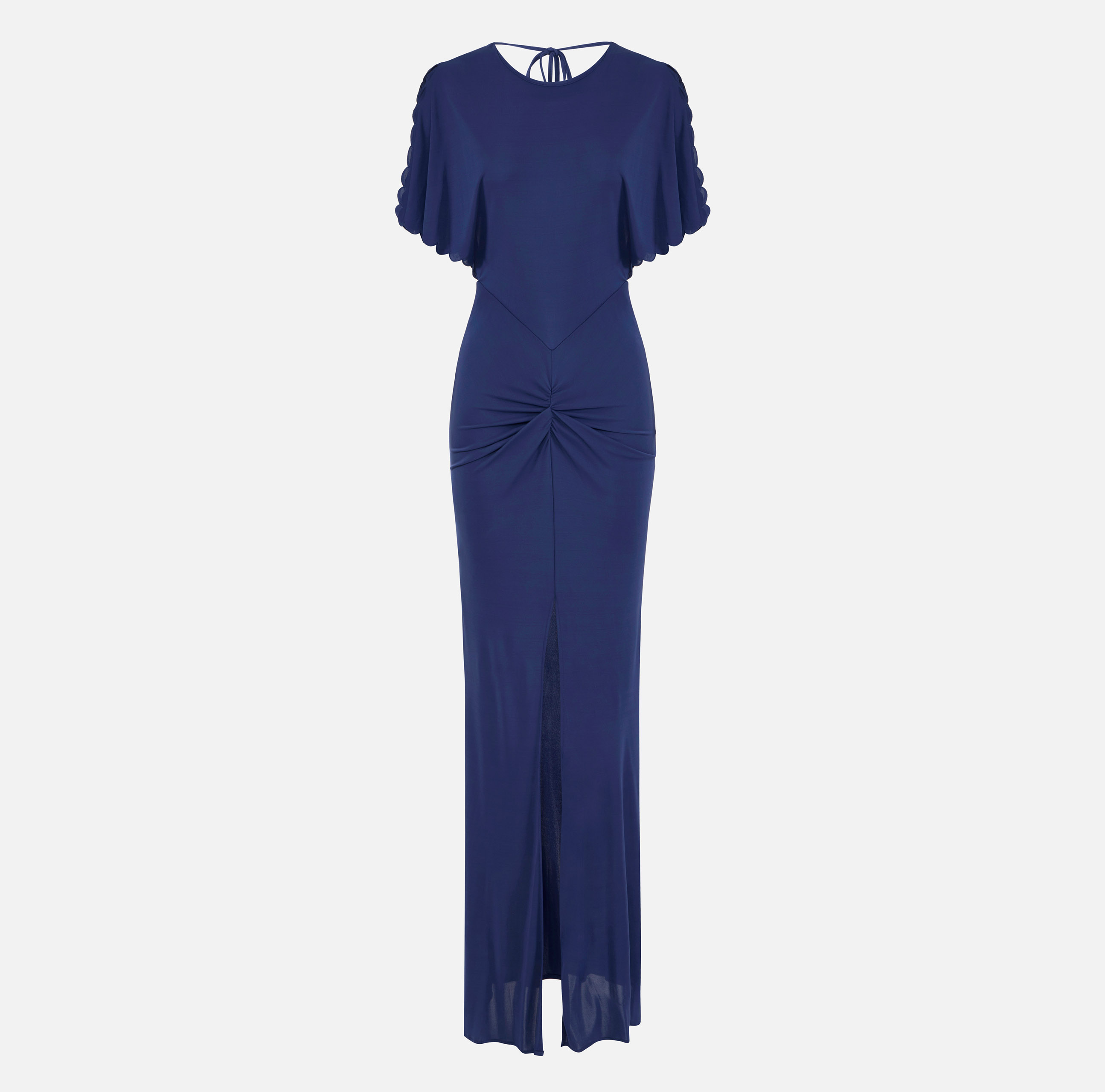 Red Carpet dress made of jersey fabric with embroidered