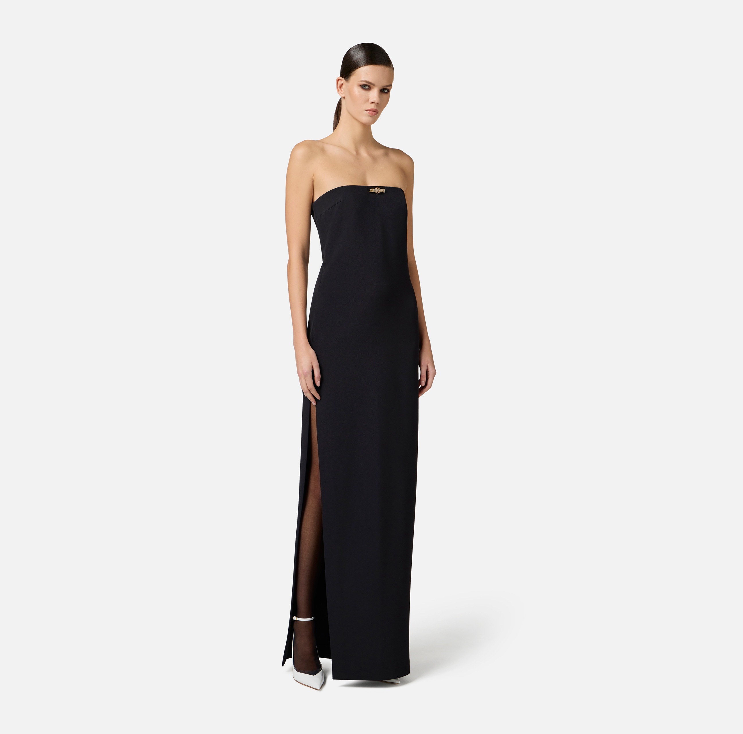 Elisabetta Franchi ダブルレイヤー クレープドレス Red Carpet 0400022723294?wid=900