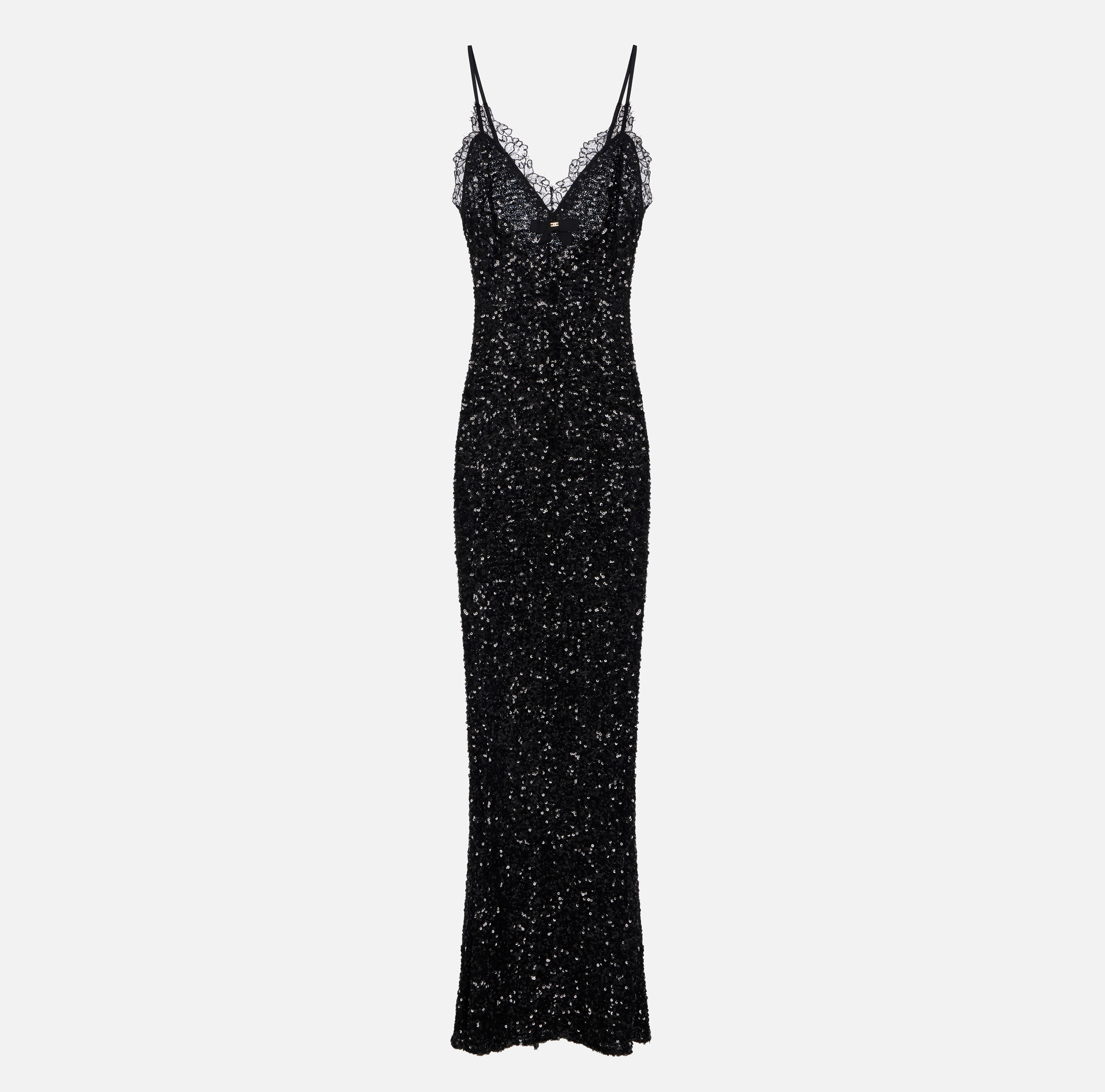 Red Carpet dress made of sequins and lace | Elisabetta Franchi