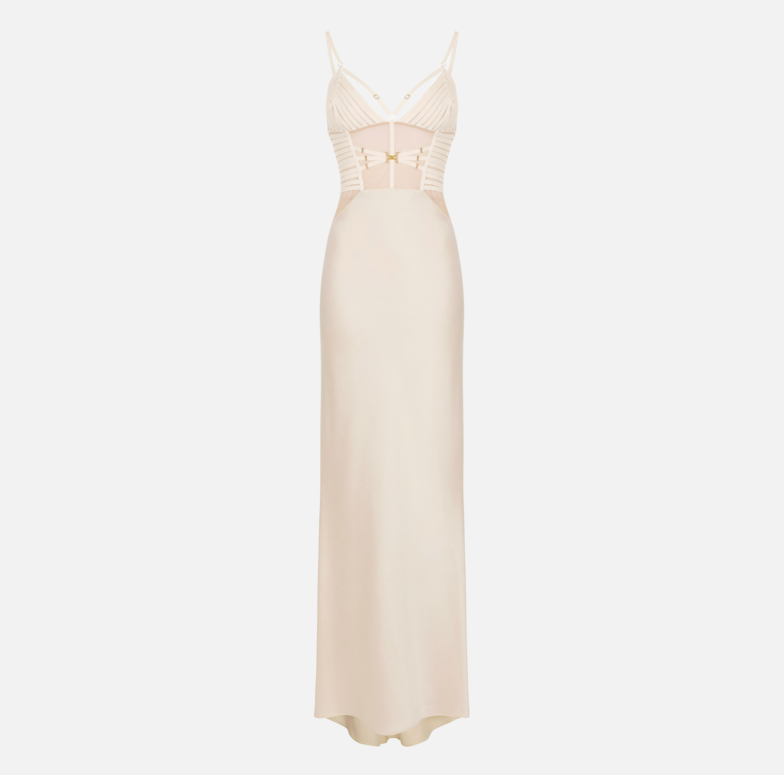 elisabetta franchi evening dresses Elisabetta Franchi Red Carpet dress in satin with elastic straps