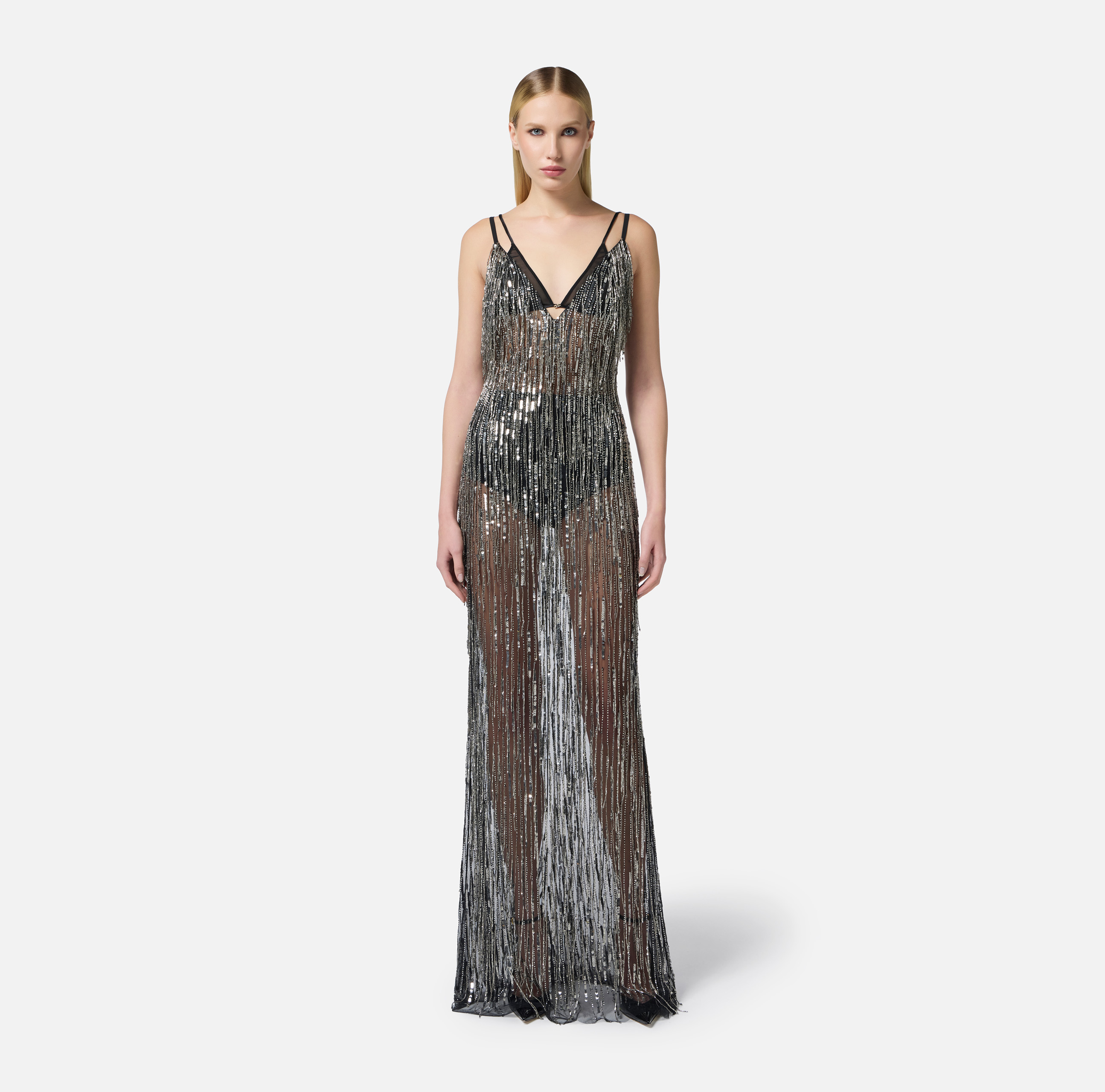 Elisabetta Franchi SH01252E2110 関税送料込 TK46S52E2 Elisabetta Franchi Stretch Viscose Top With All