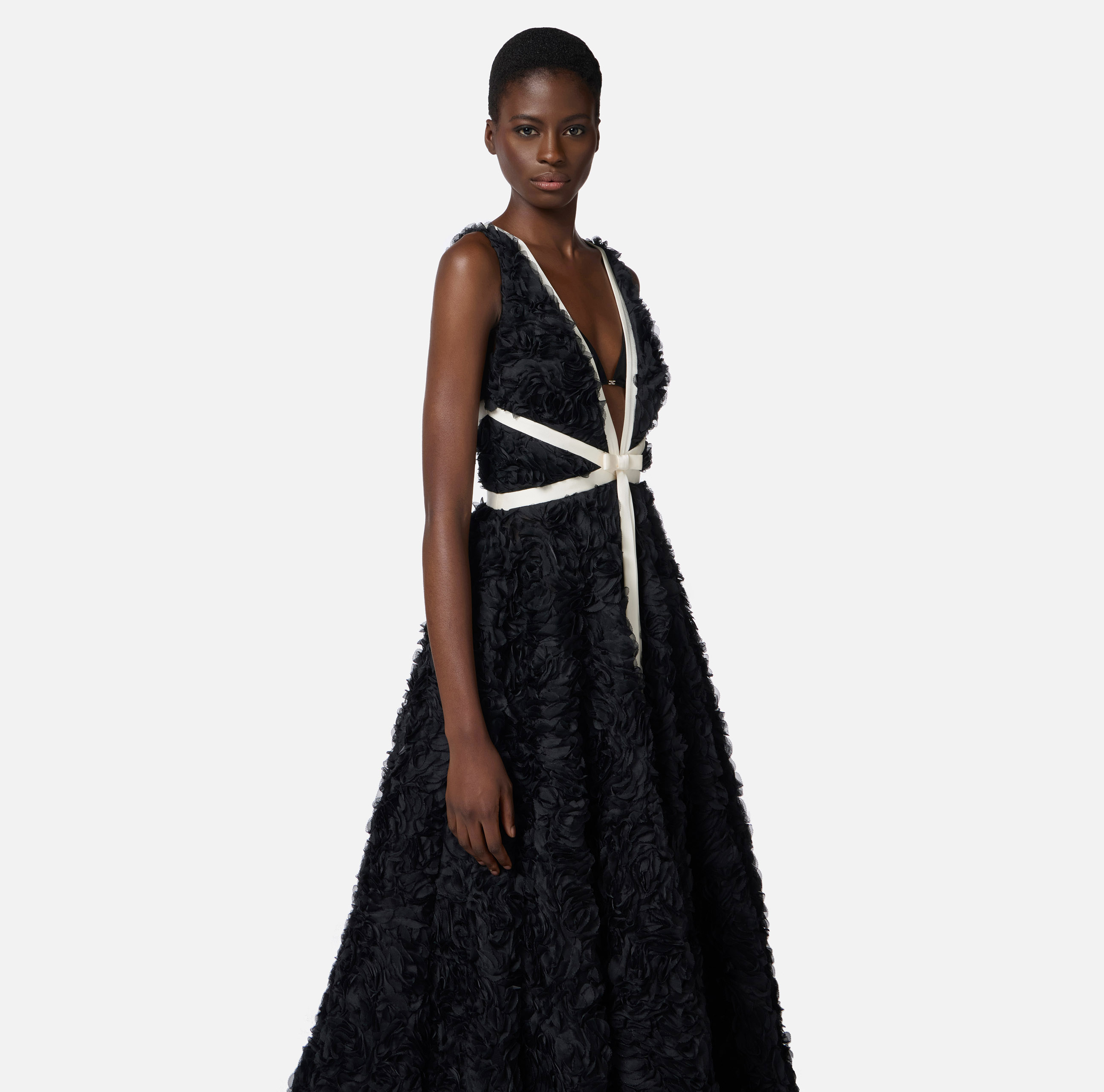 Red Carpet dress in tulle fabric | Elisabetta Franchi