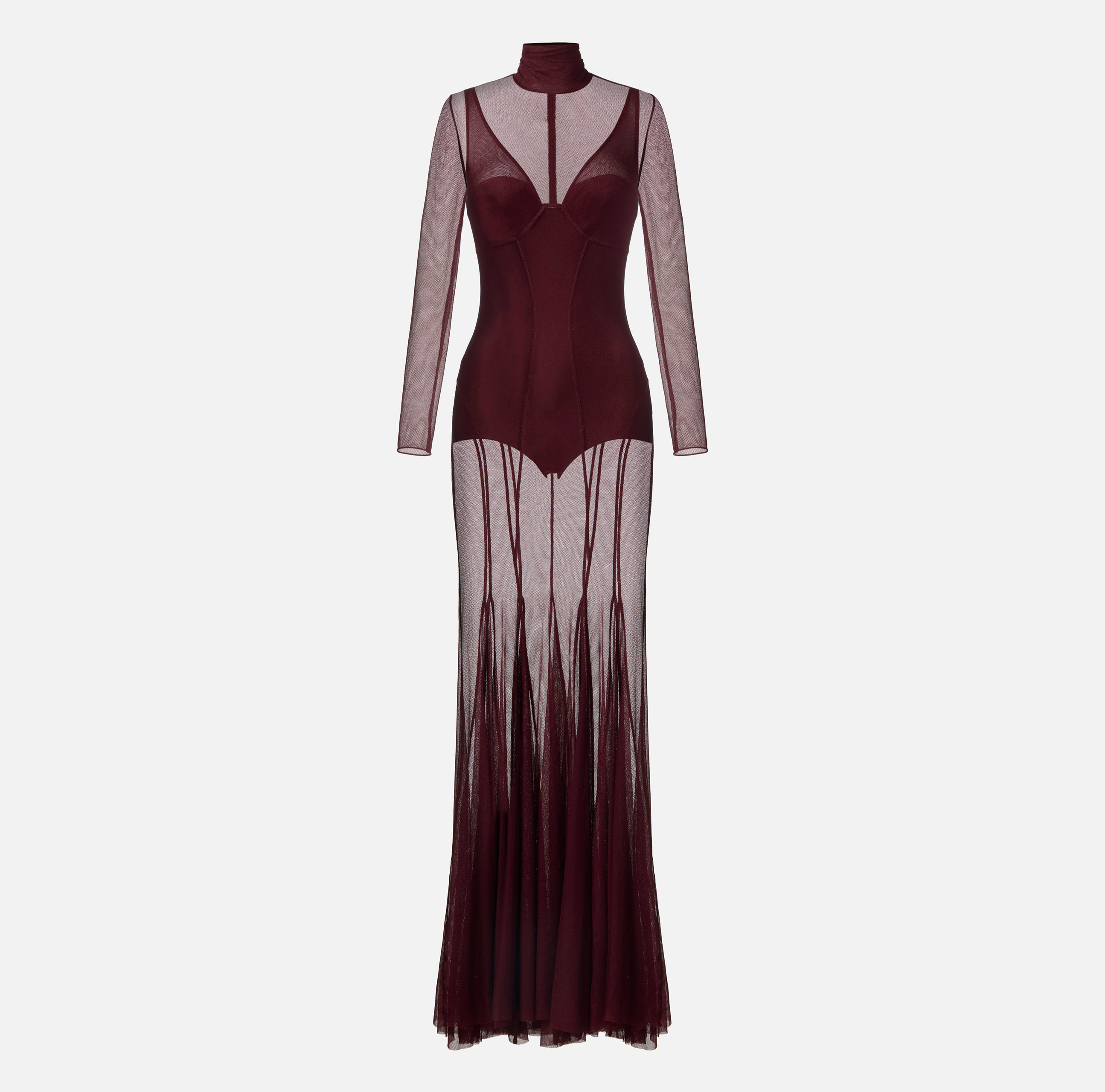 Abito Red Carpet in tulle rete