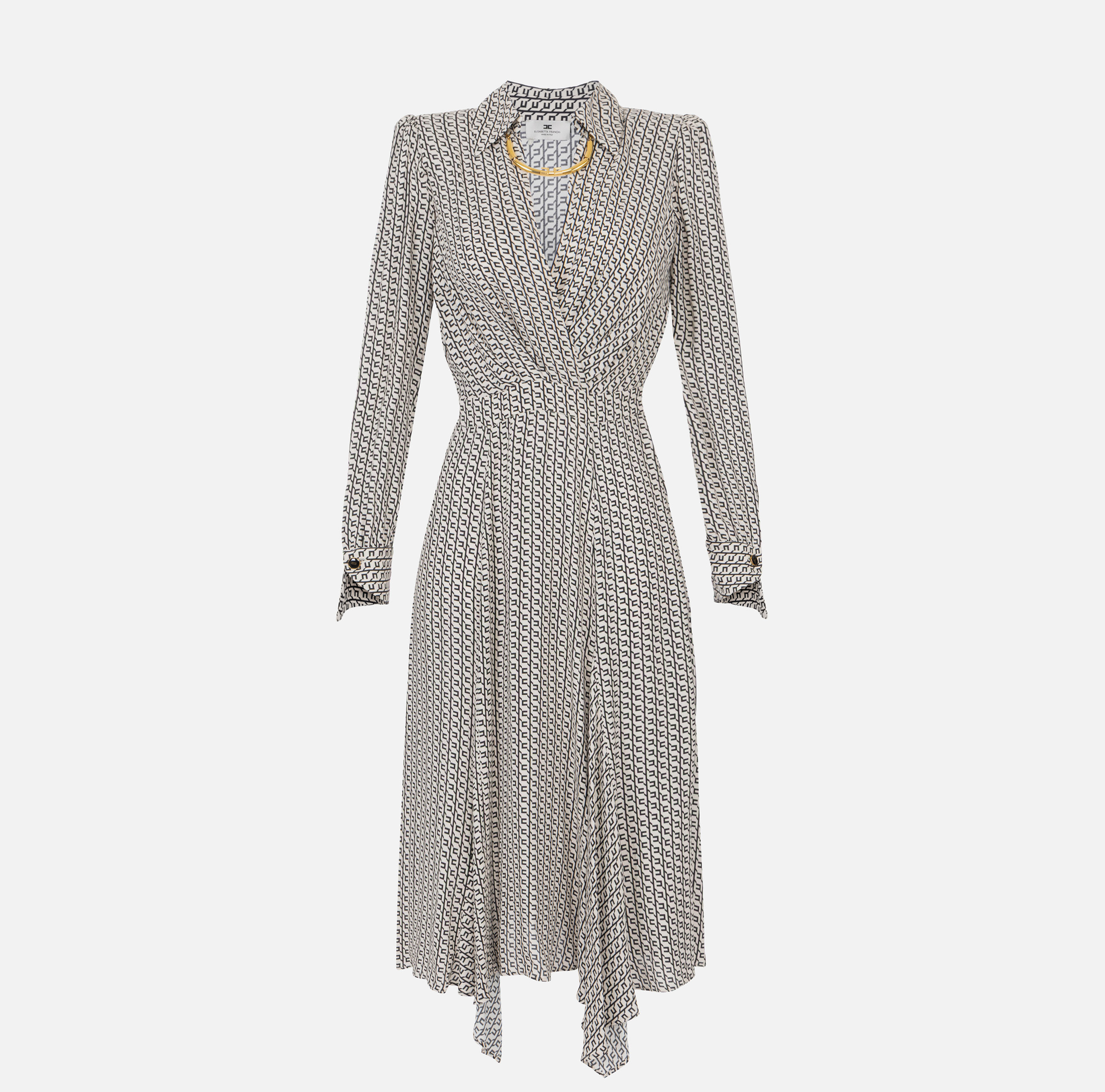 ワンピース ELISABETTA FRANCHI ETTE DRESS WITH GEOMETRIC PRINT Dress in georgette fabric with geometric print | Elisabetta