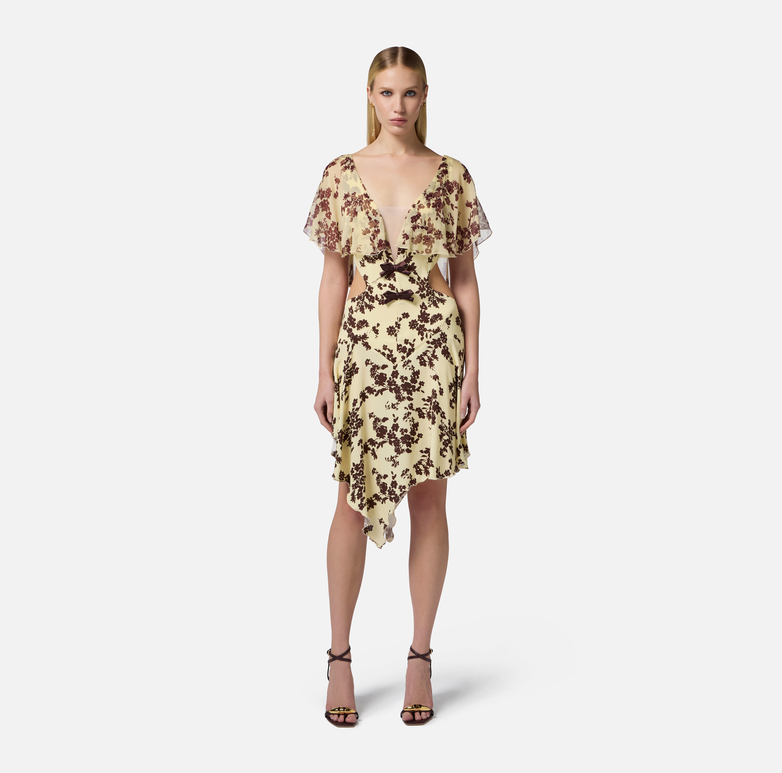 ワンピース ELISABETTA FRANCHI ETTE DRESS WITH GEOMETRIC PRINT Elisabetta Franchi lurex jersey dress for women ab53441e2