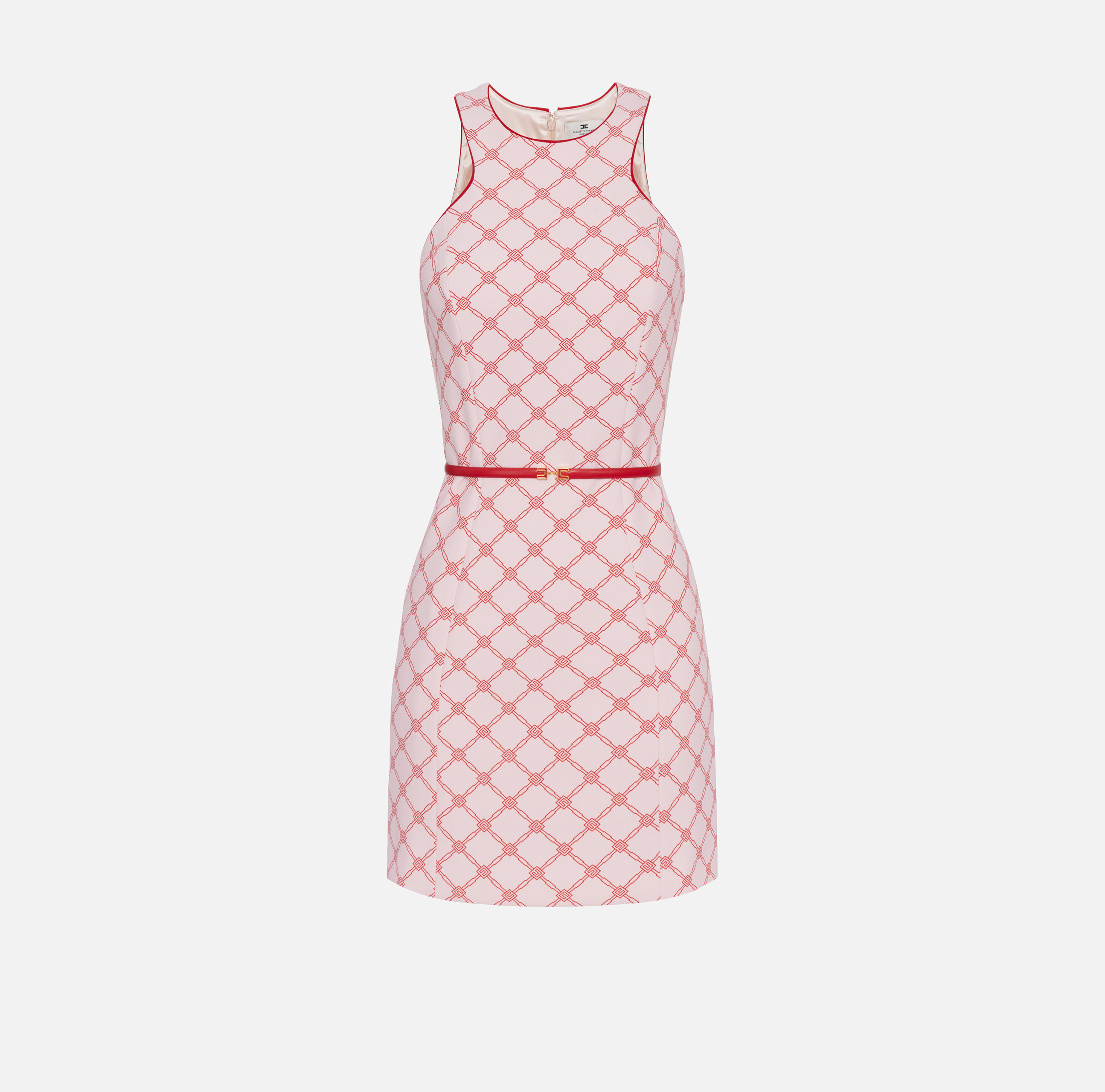 elisabetta franchi Robe en crêpe avec imprimé losanges