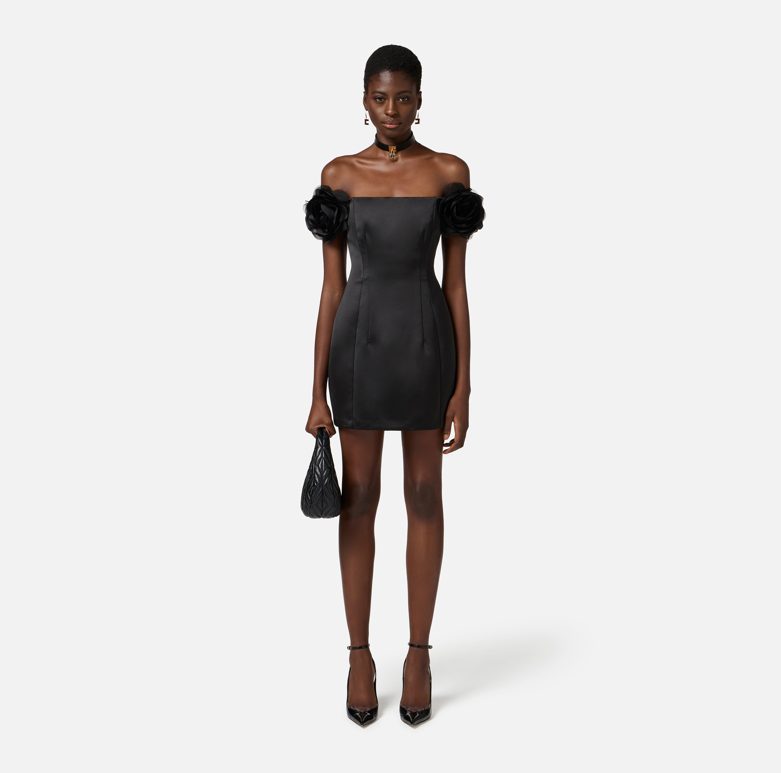ELISABETTA FRANCHI イブニングドレス エリザベッタフランキ 赤ミニドレス