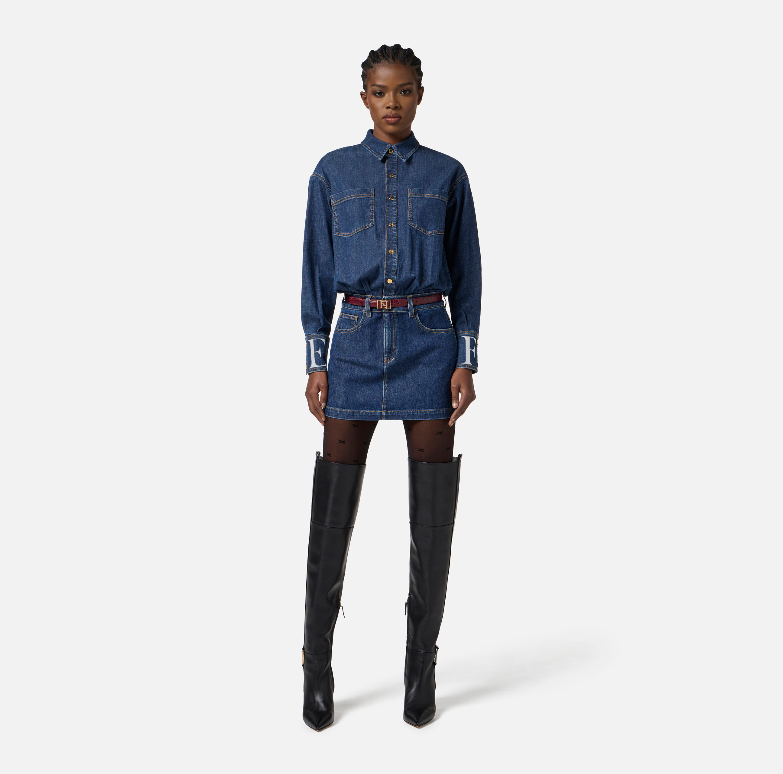 Blue denim dress | Elisabetta Franchi