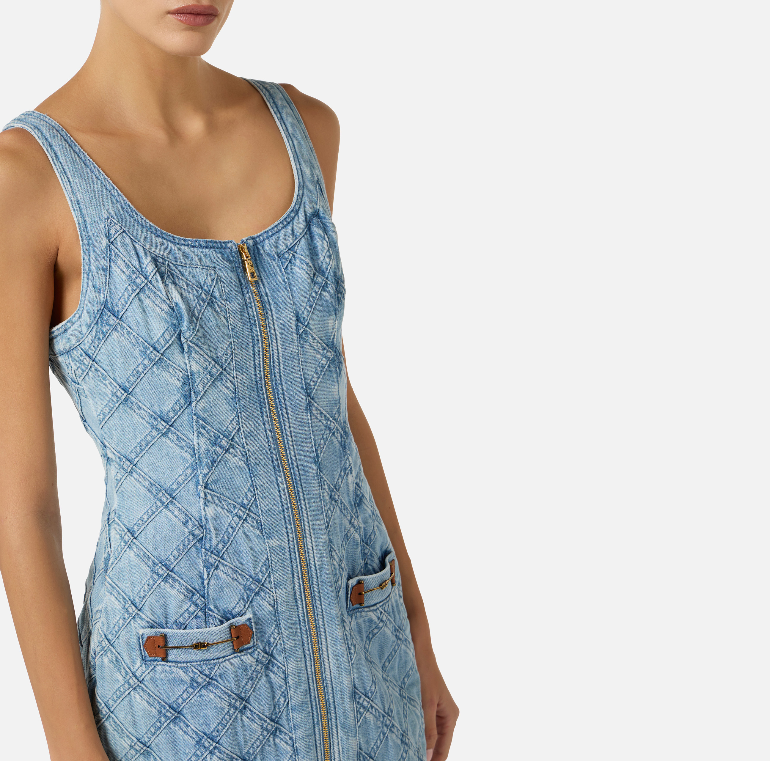 elisabetta franchi denim dress Denim dress