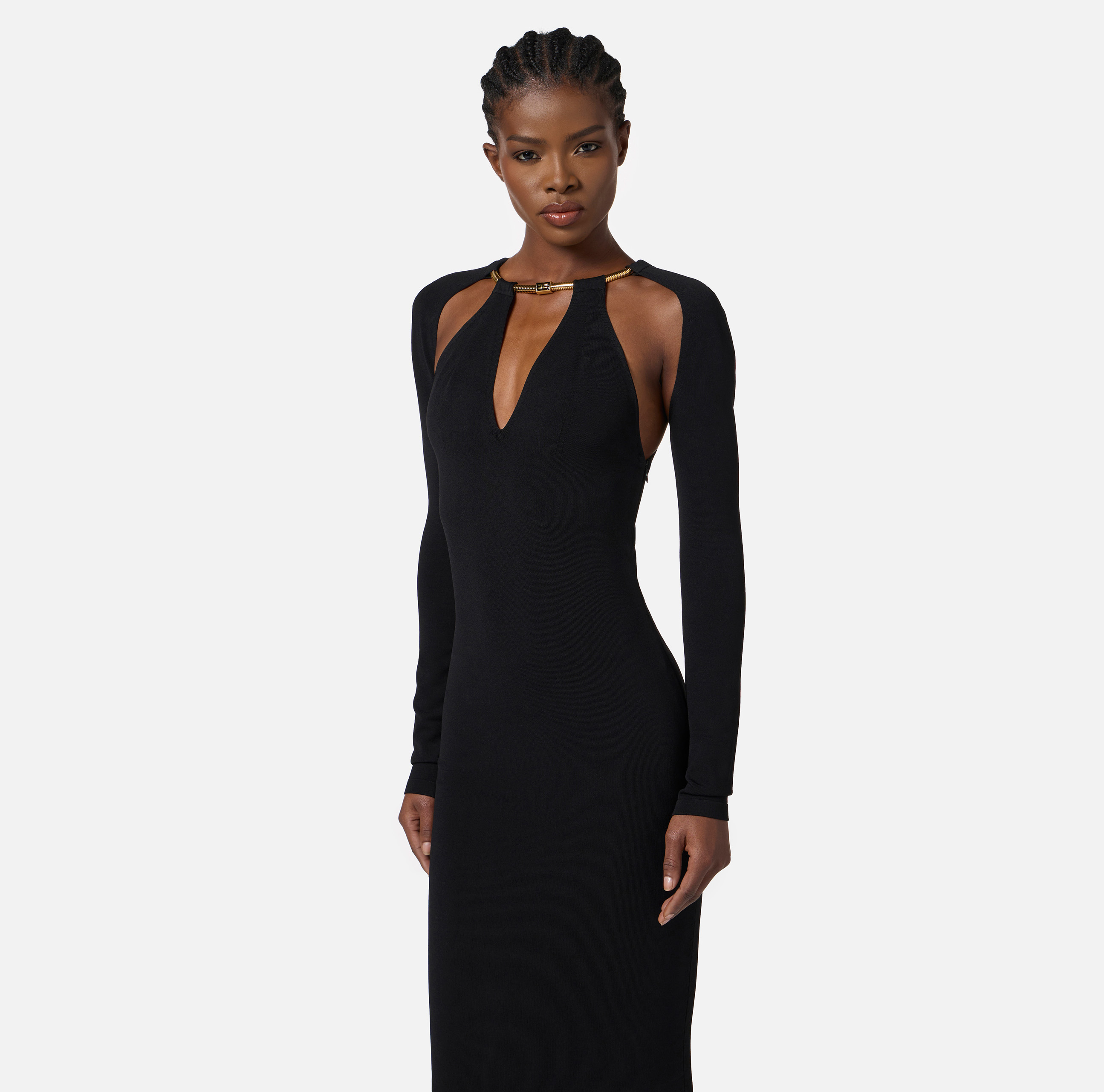 Knit dress with jewel snake | Elisabetta Franchi