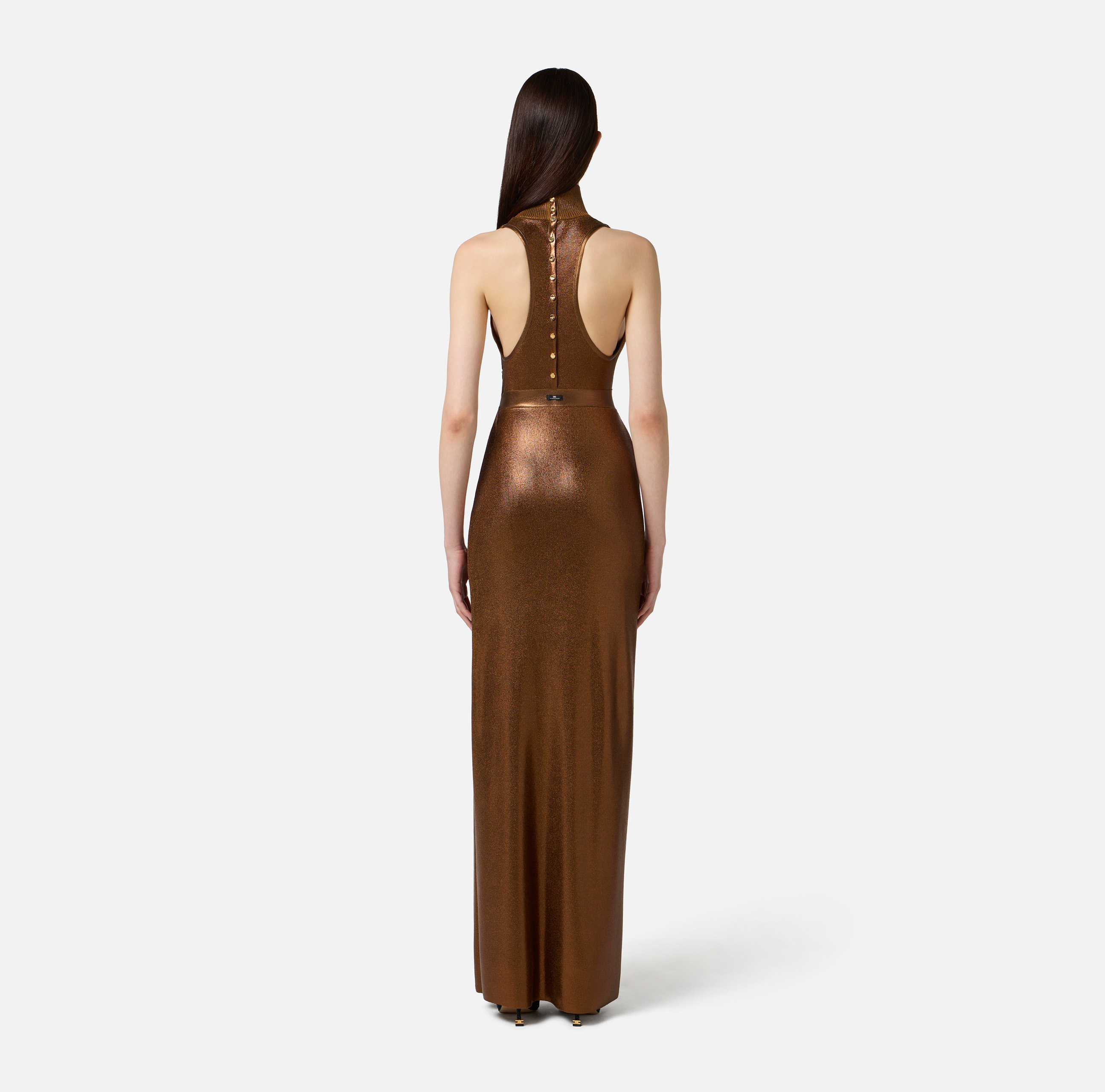 パーティードレス ELISABETTA FRANCHI RED CARPET DRESS KNITTED WITH BASCHINA Red carpet dress Elisabetta Franchi black with knot