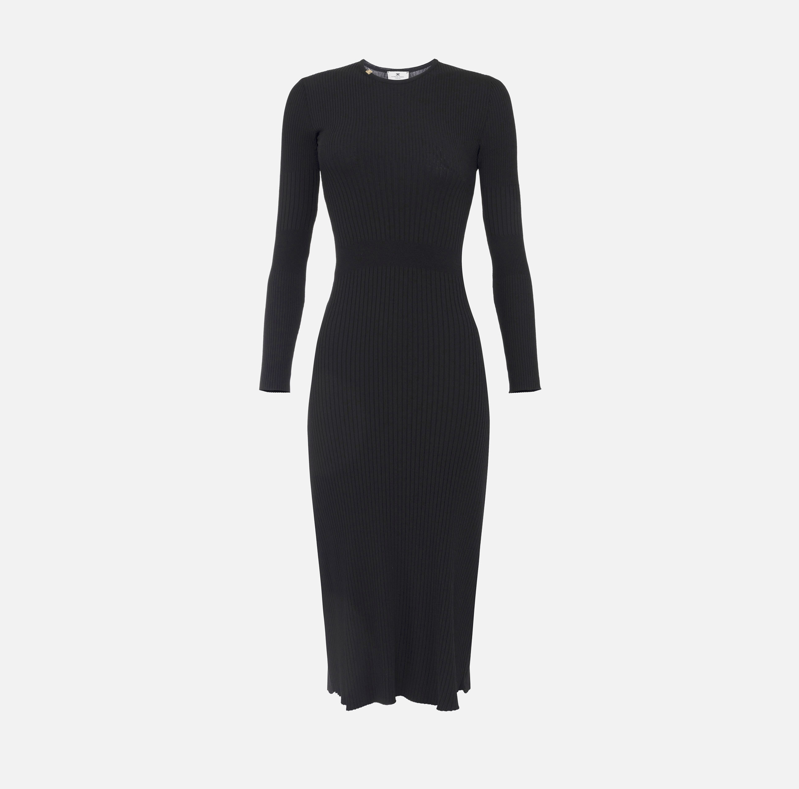 elisabetta franchi Robe côtelée avec large bande