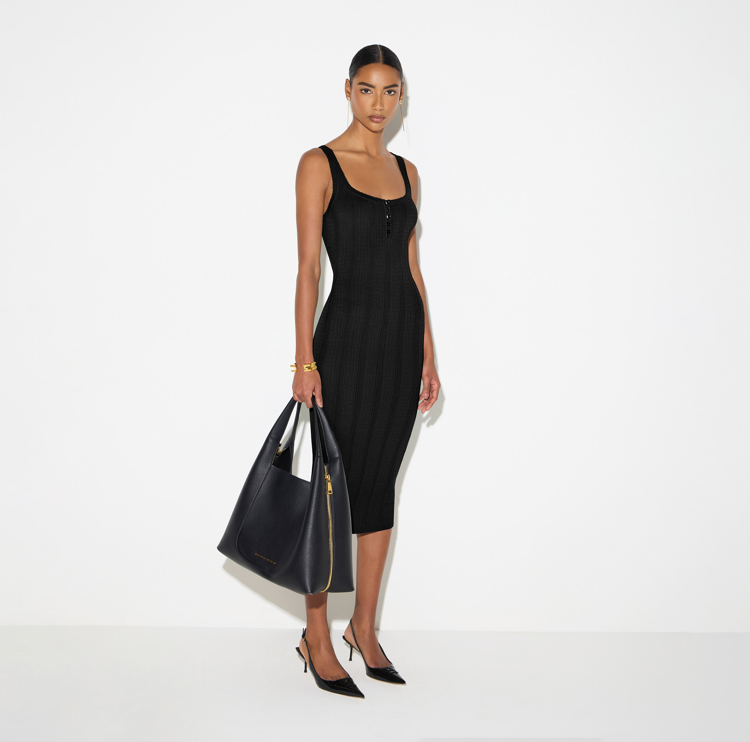 venete open knit dress openwork saint laurent dress white