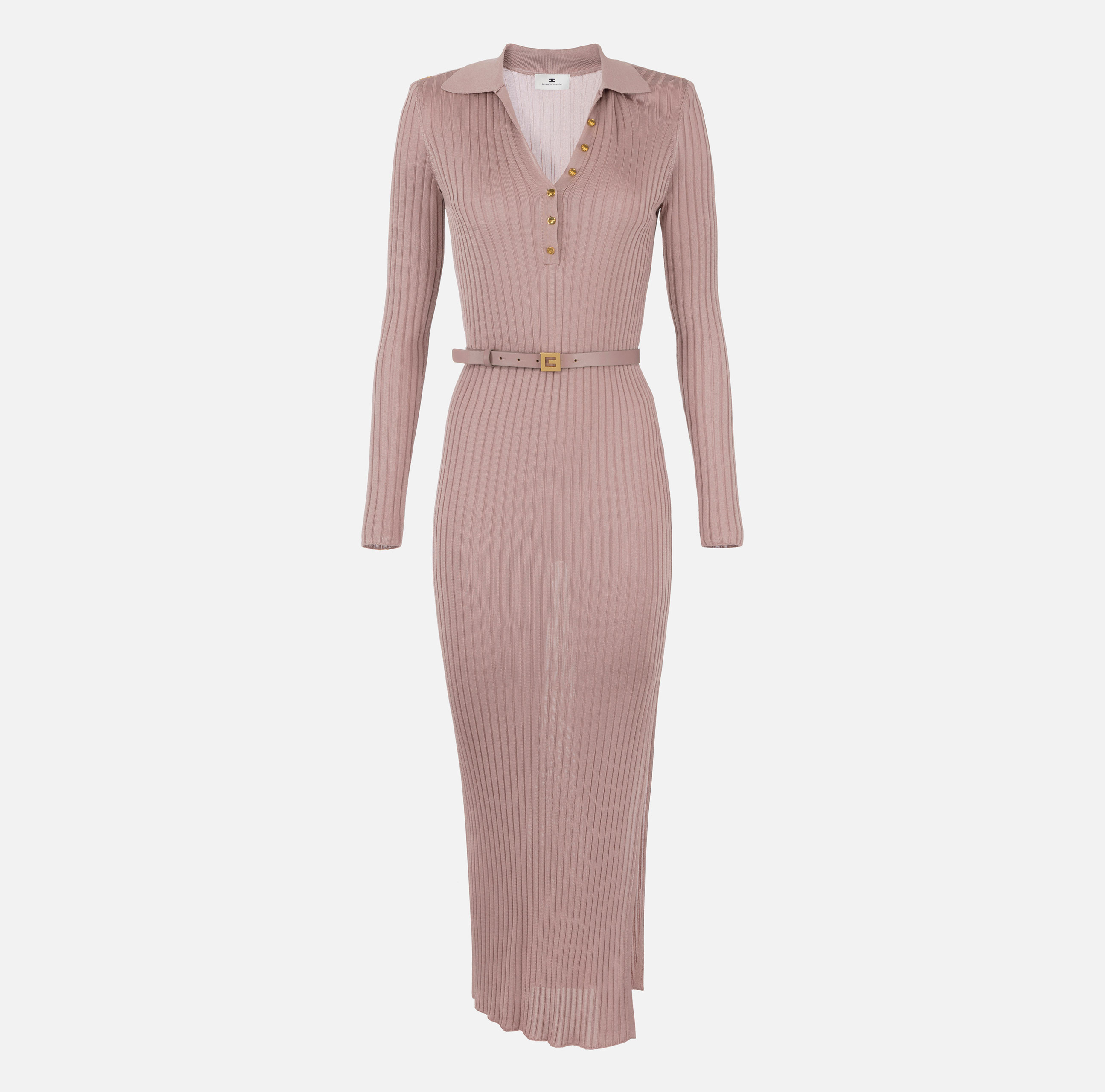 Viscose dress with logo details | Elisabetta Franchi
