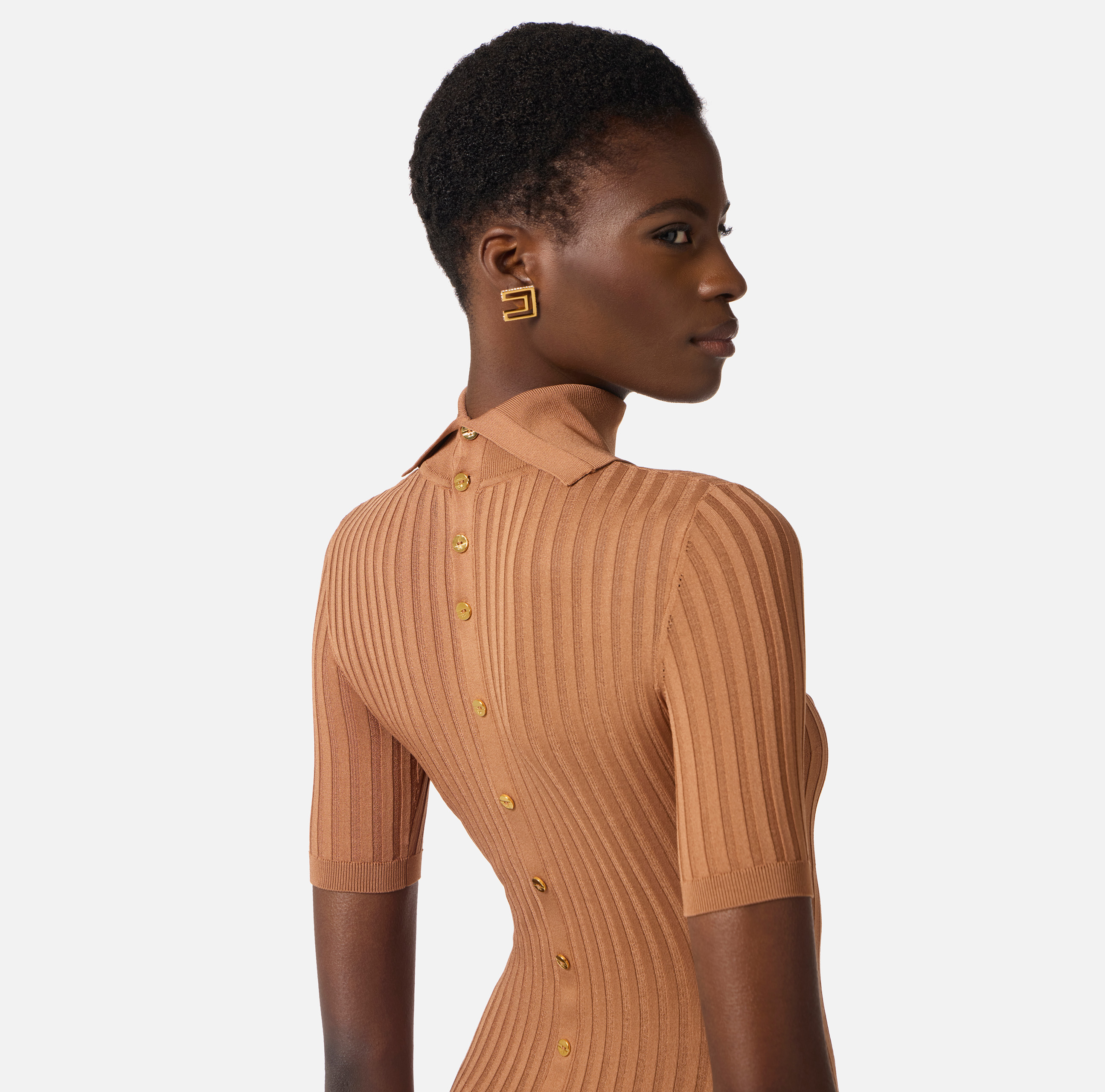 Knit dress with transparency details | Elisabetta Franchi