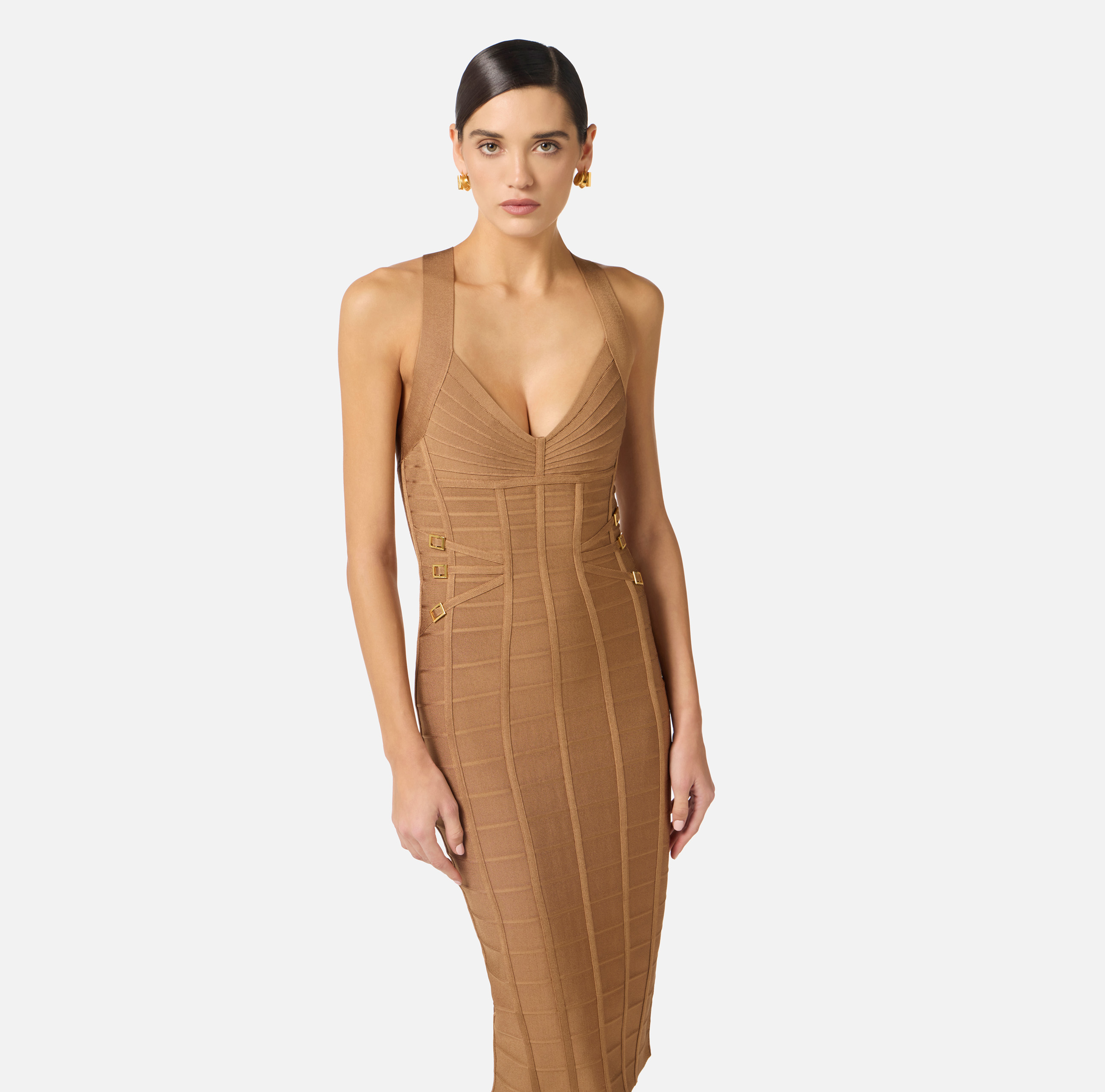 Knit 3D pencil dress | Elisabetta Franchi
