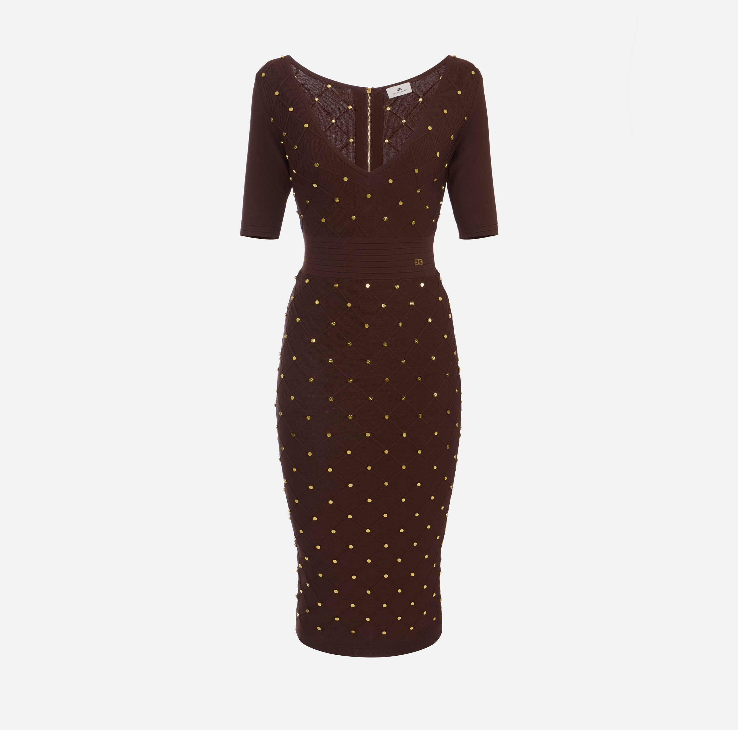 Knit dress with jewel details | Elisabetta Franchi