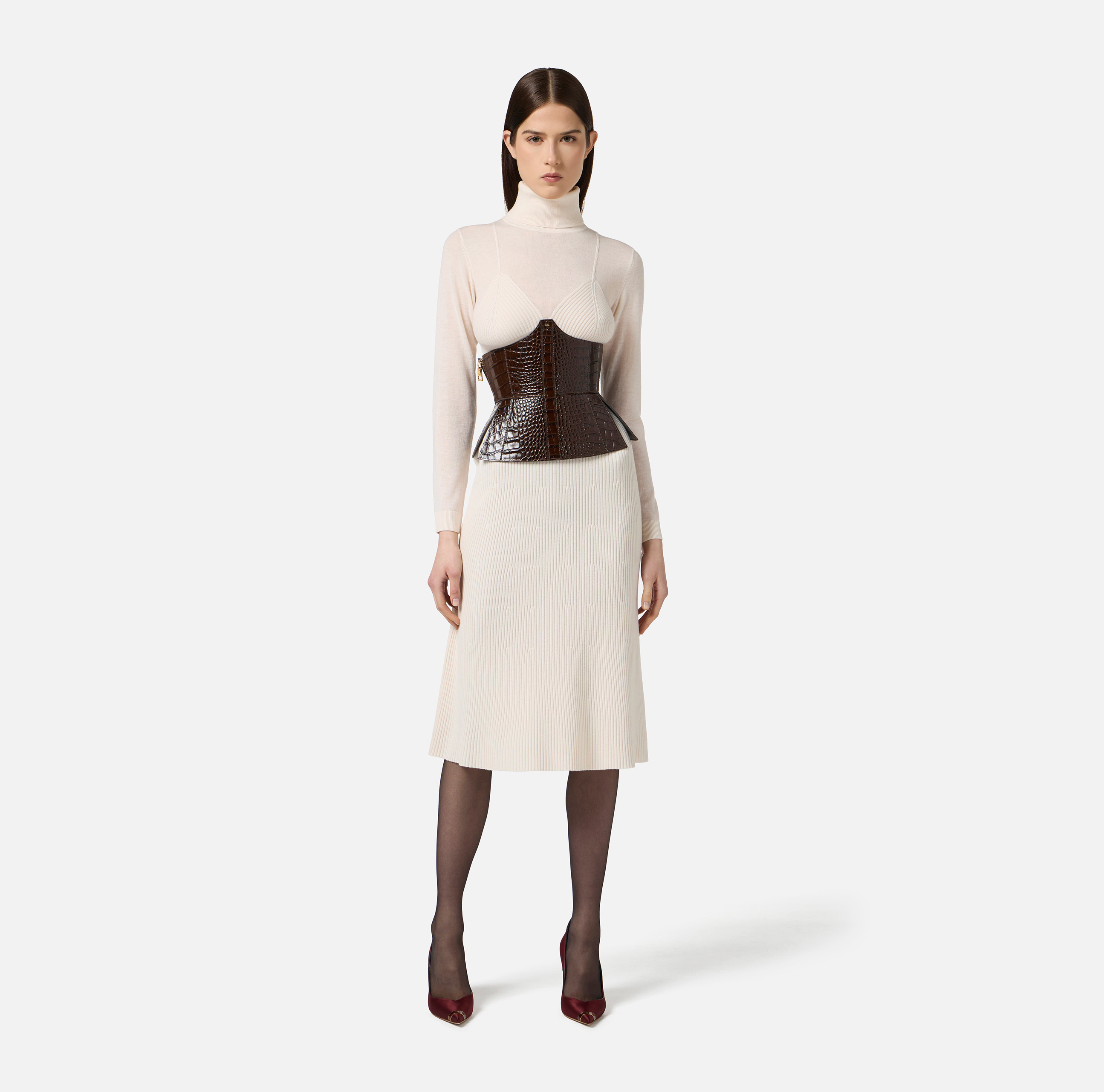 Wool blend turtleneck dress | Elisabetta Franchi