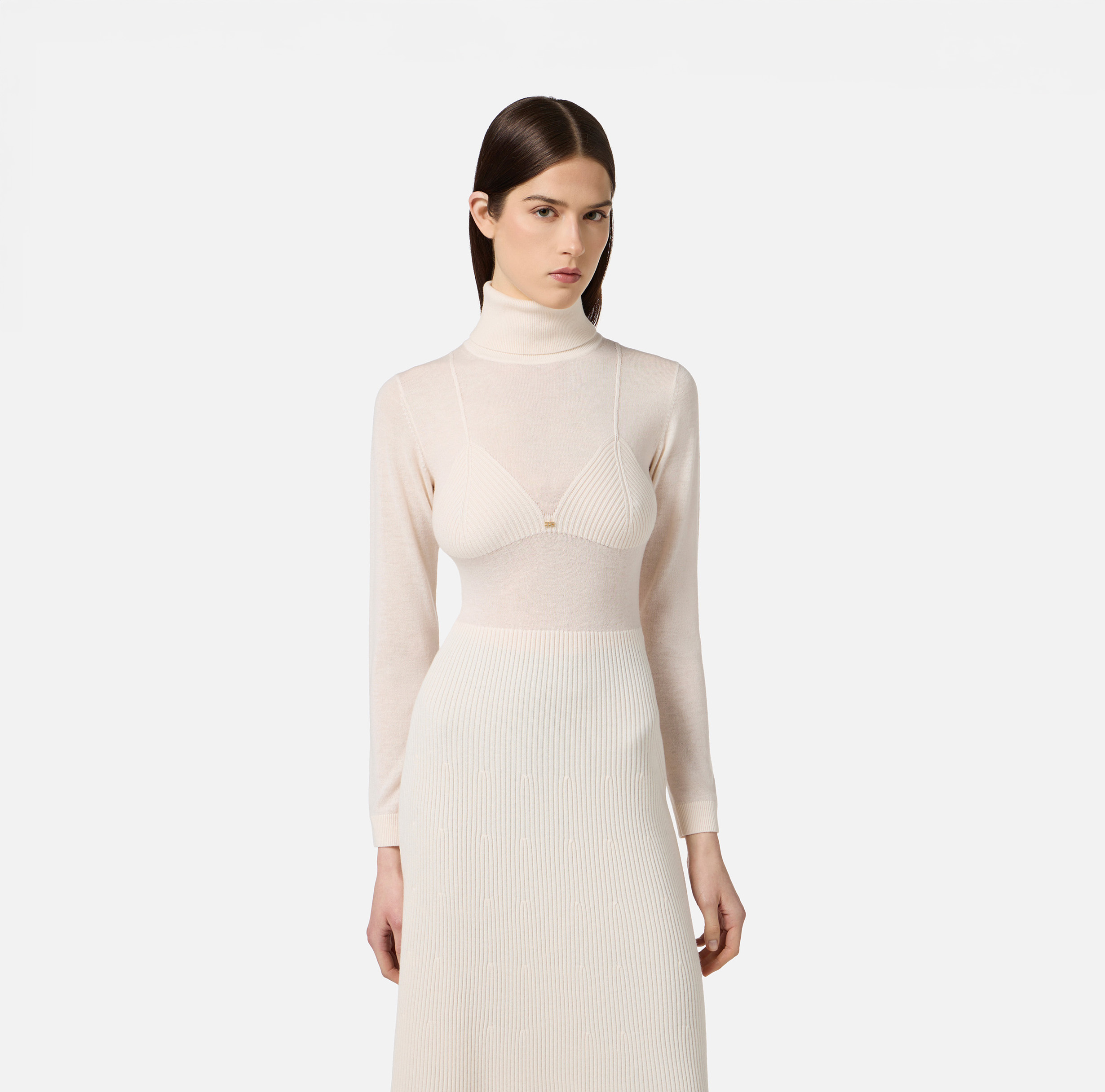 Wool blend turtleneck dress | Elisabetta Franchi