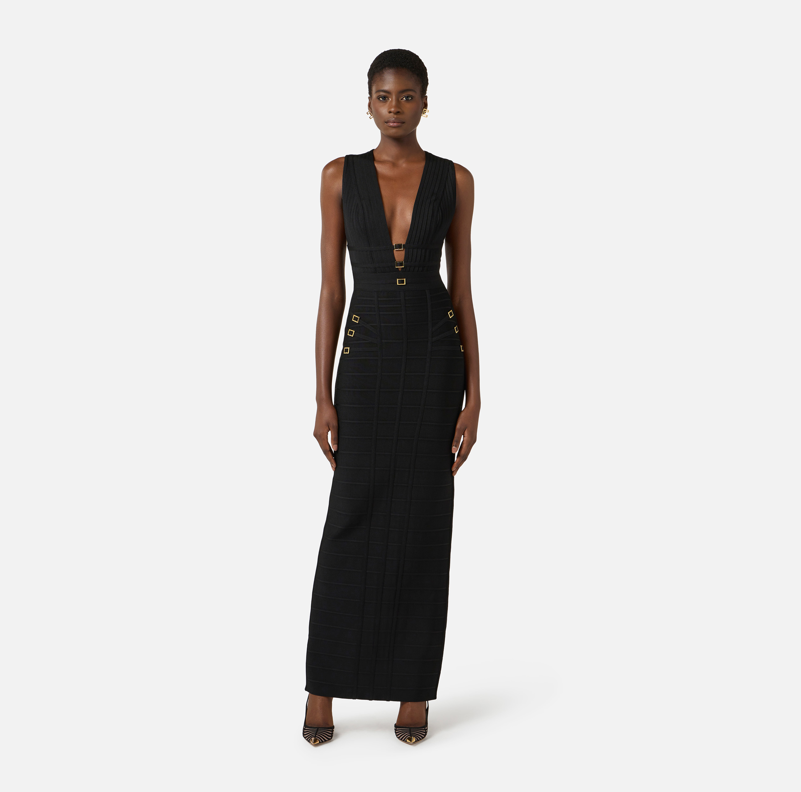 elisabetta franchi maxi dress ELISABETTA FRANCHI Green Women's Long Dress