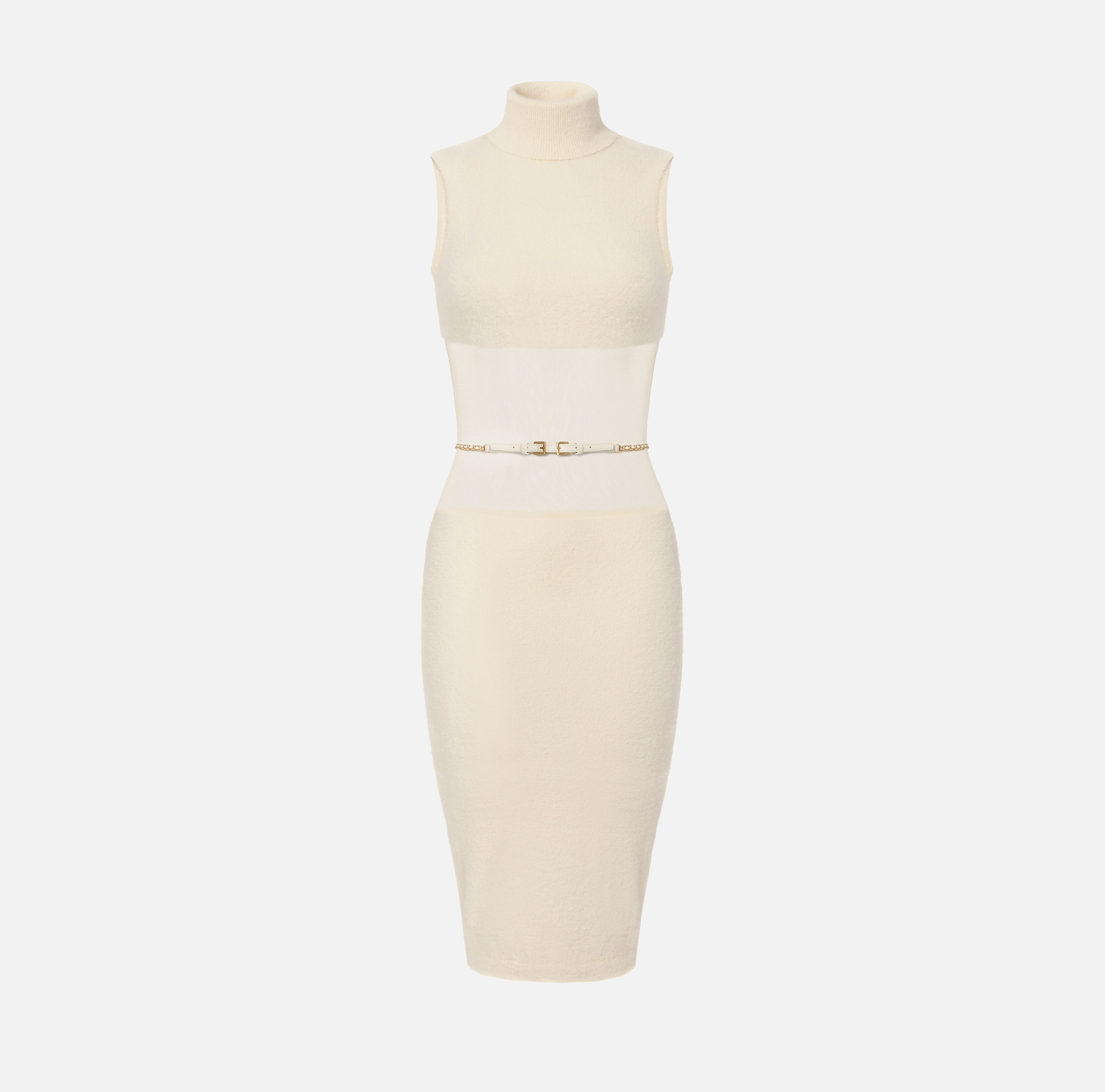 Knit fabric dress with belt | Elisabetta Franchi