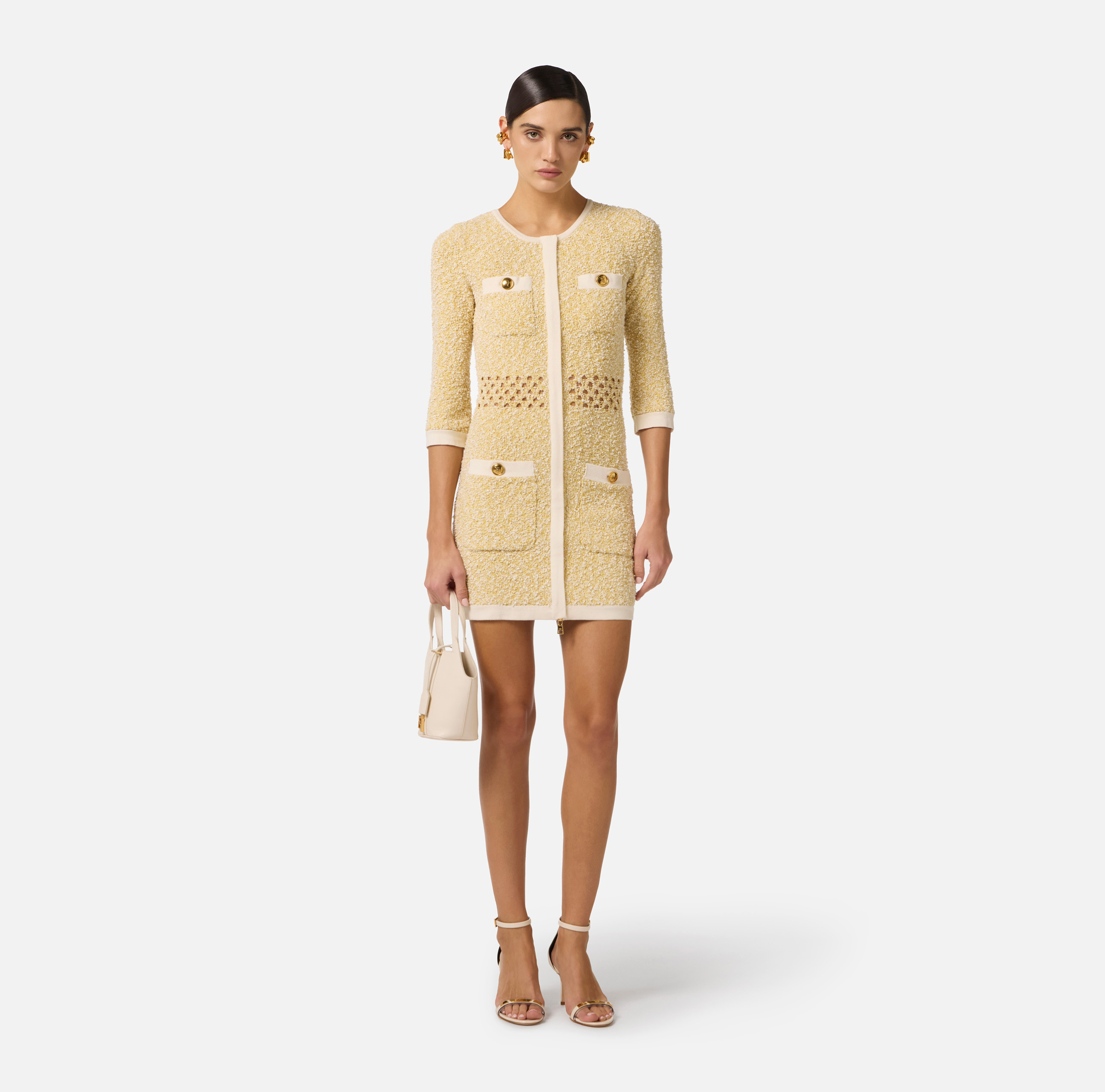 Mini dress in bouclé knit fabric | Elisabetta Franchi