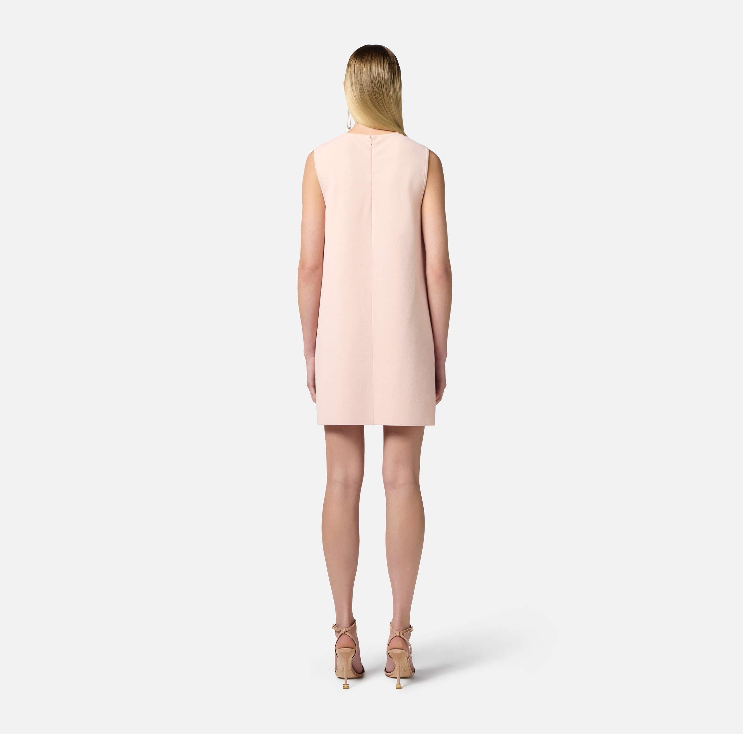 Elisabetta Franchi White Boxy dress with logo - altamoda