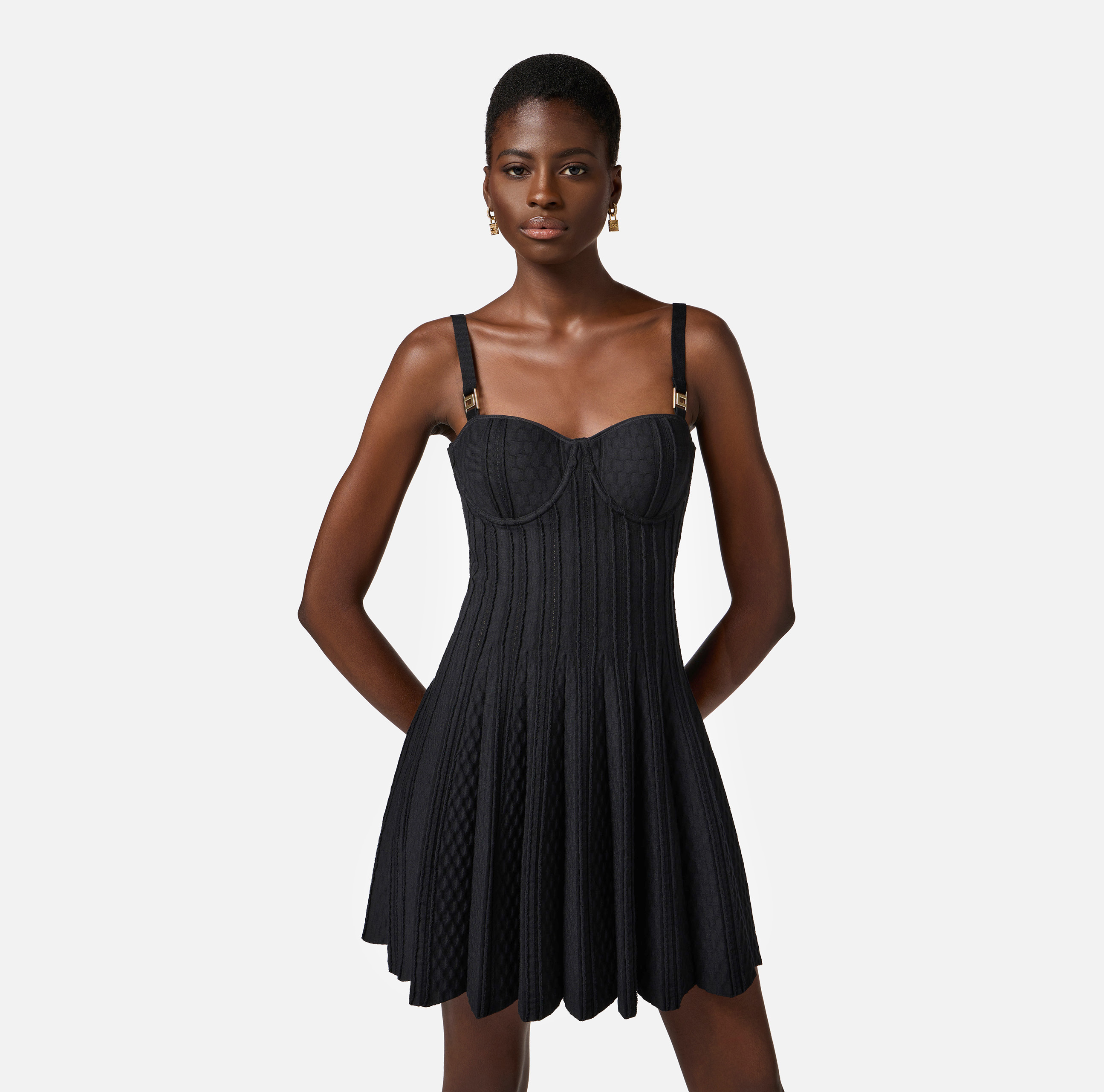 Knit dress with pleats | Elisabetta Franchi