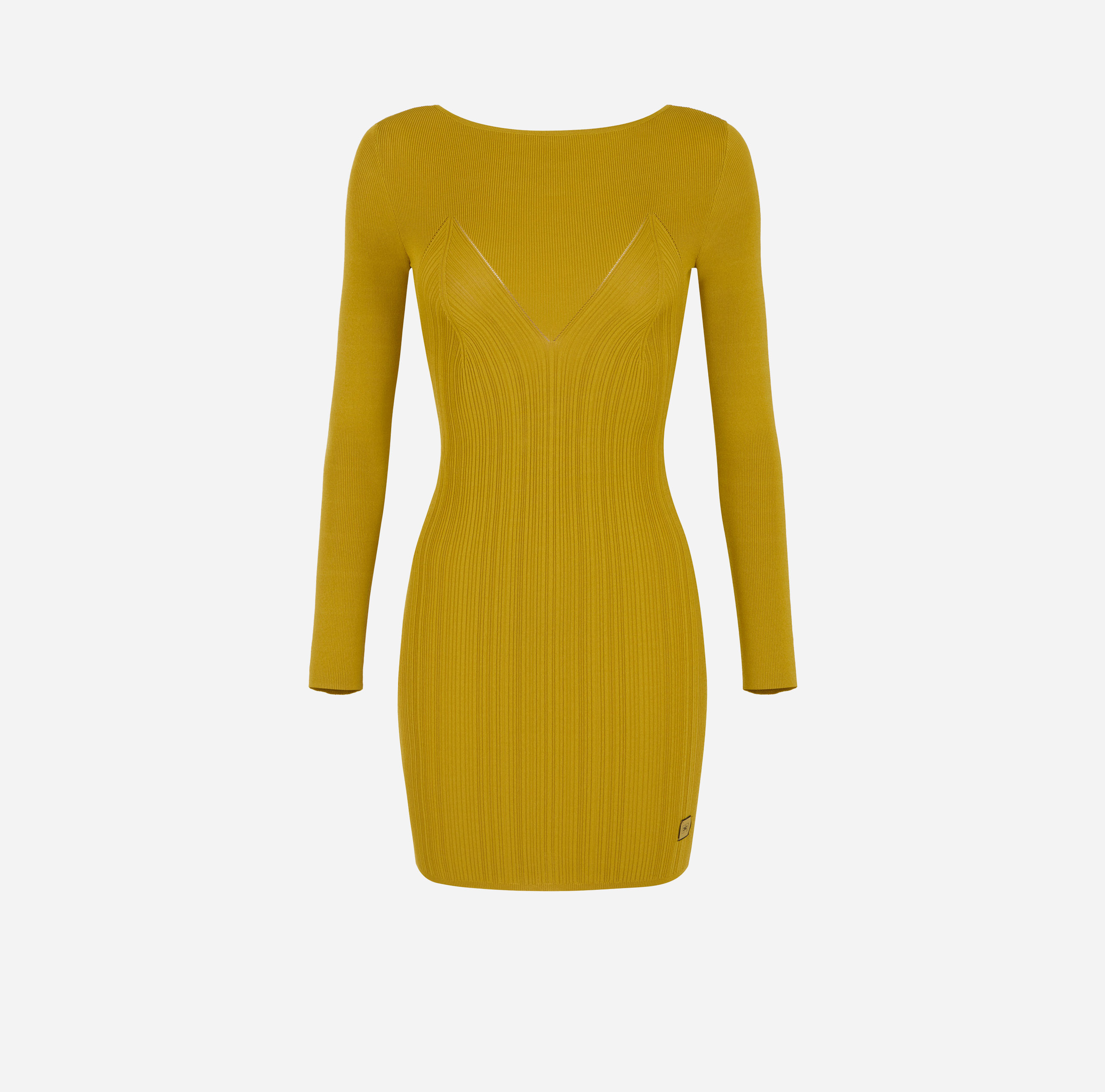 elisabetta franchi Robe en tricot avec lacets croisés